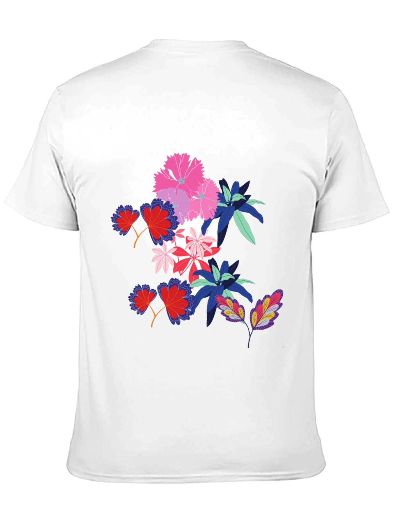 Black Floral Print Black T-Shirt view 11