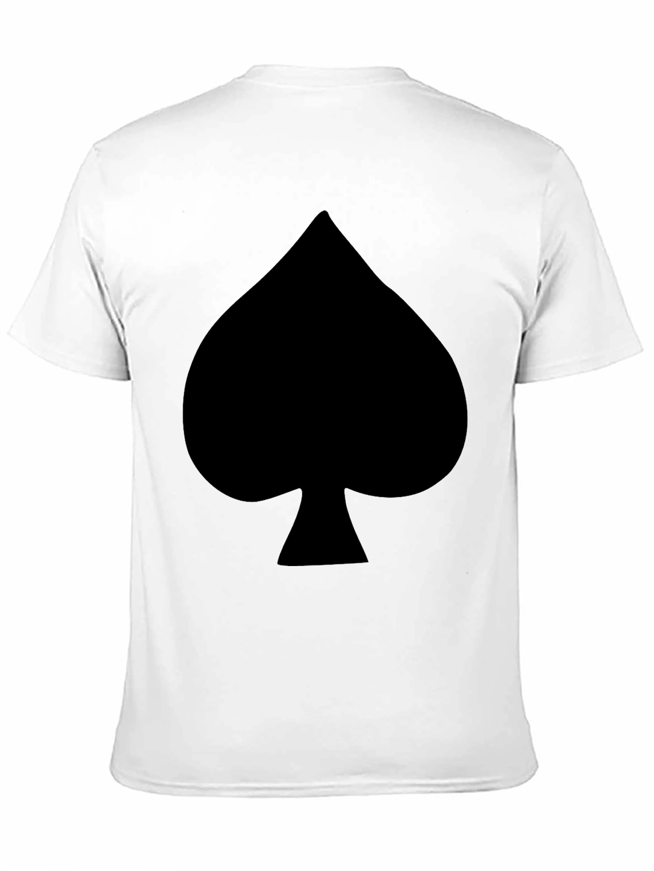 Black Black Spade Print Crew Neck T-Shirt view 11