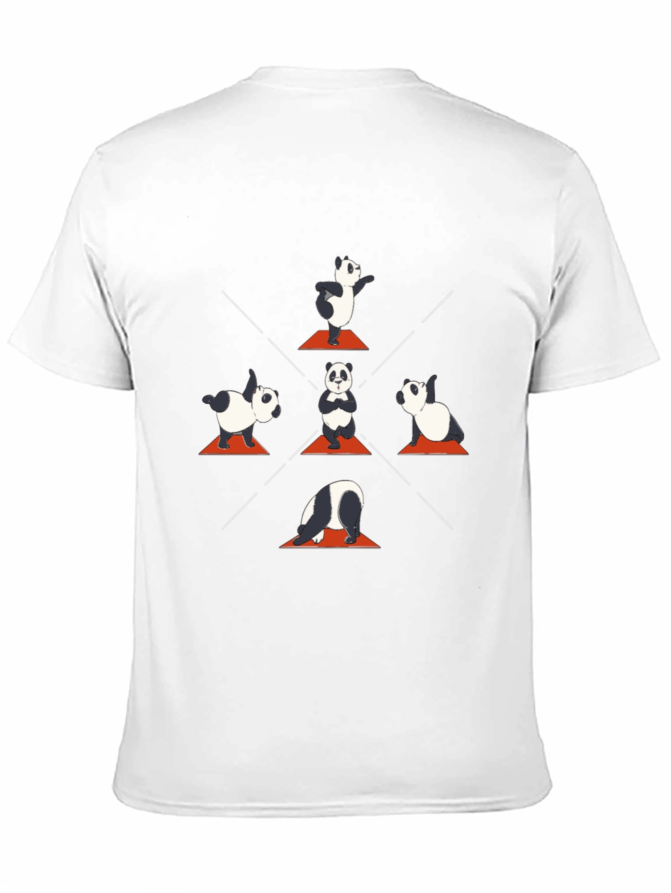 Black Yoga Panda T-Shirt - Meditating Animal Tee view 11