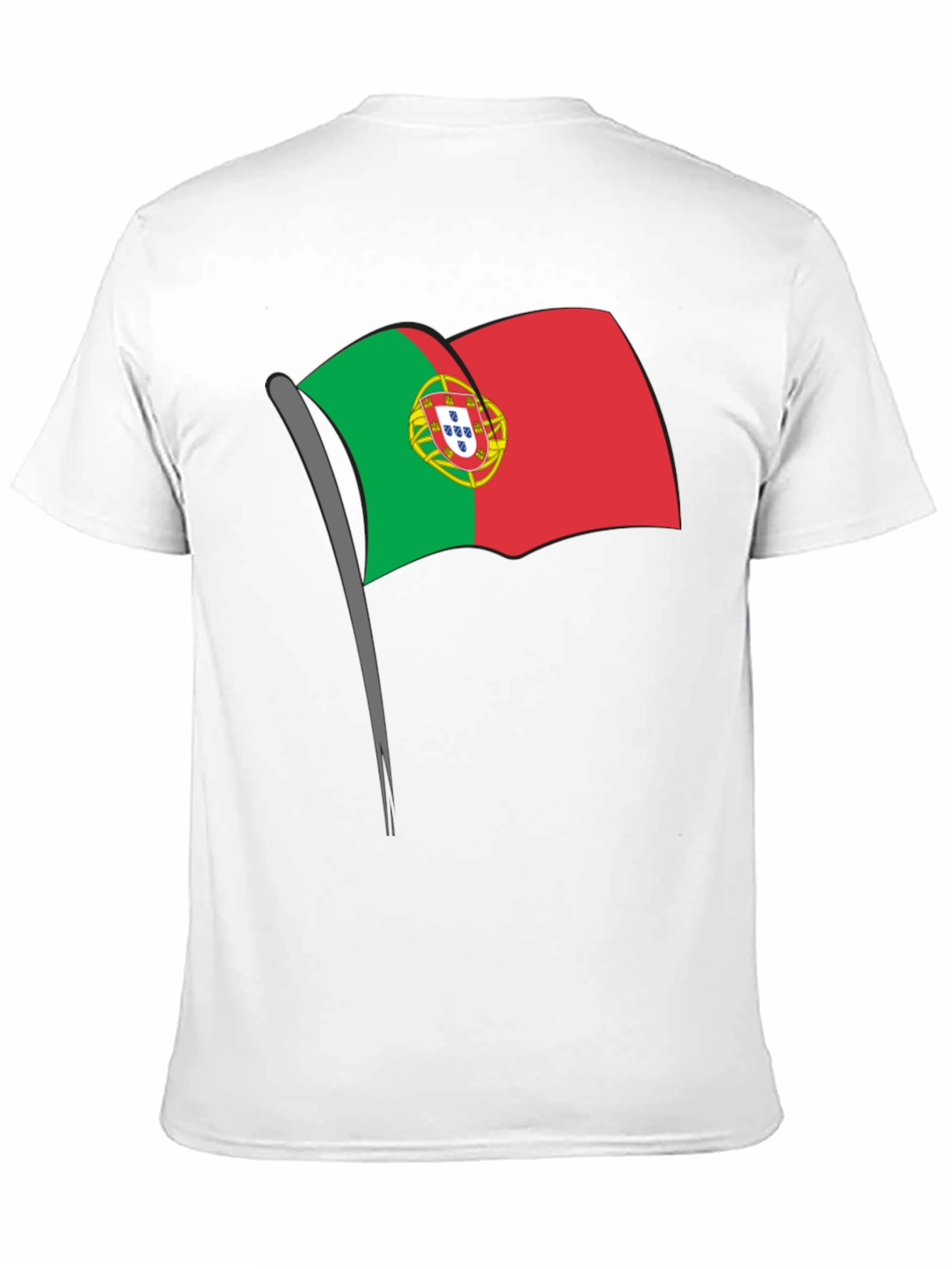 Portugal Flag Graphic Tee - Black Casual T-Shirt - 11
