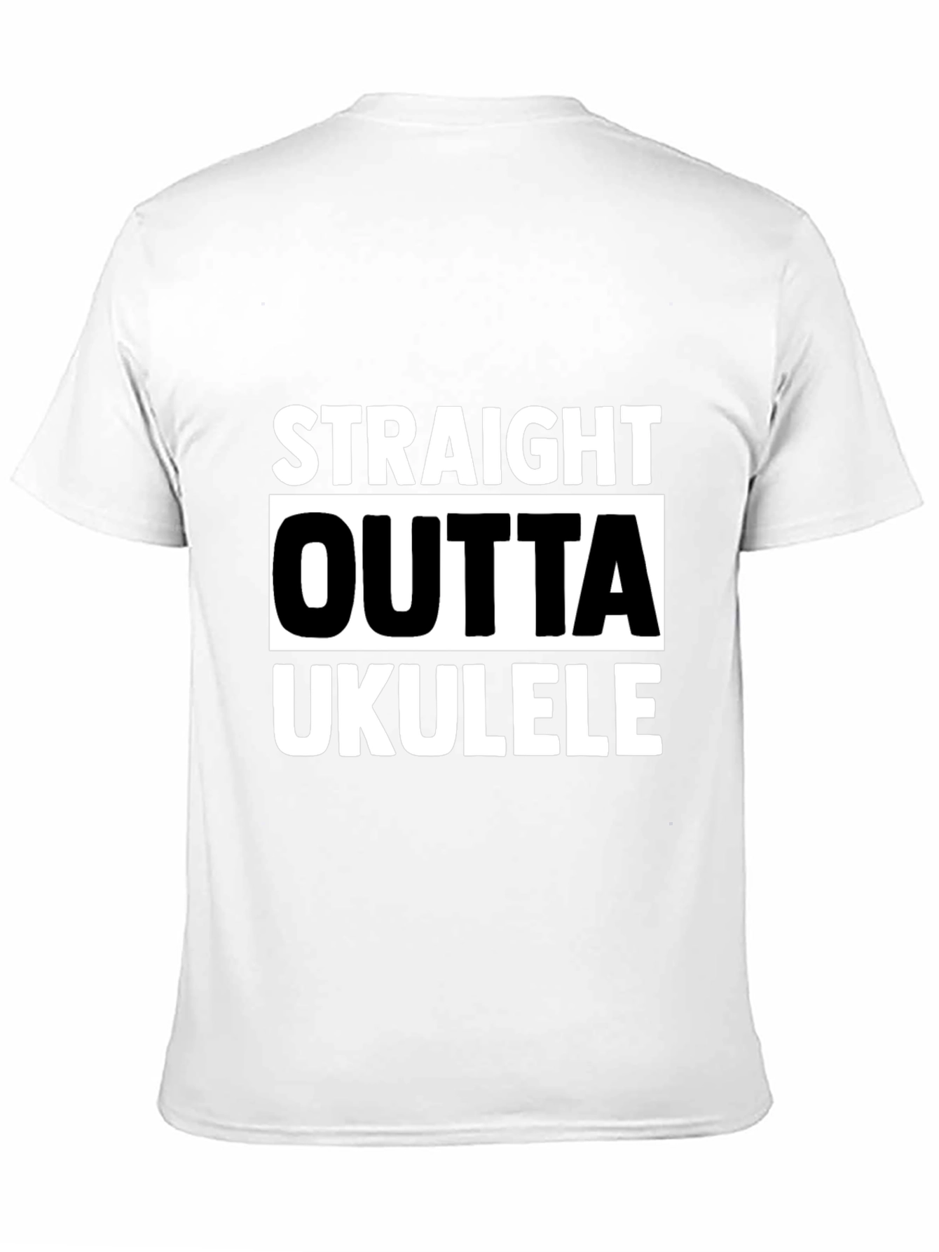Black Straight Outta Ukulele Graphic Tee - Black view 11