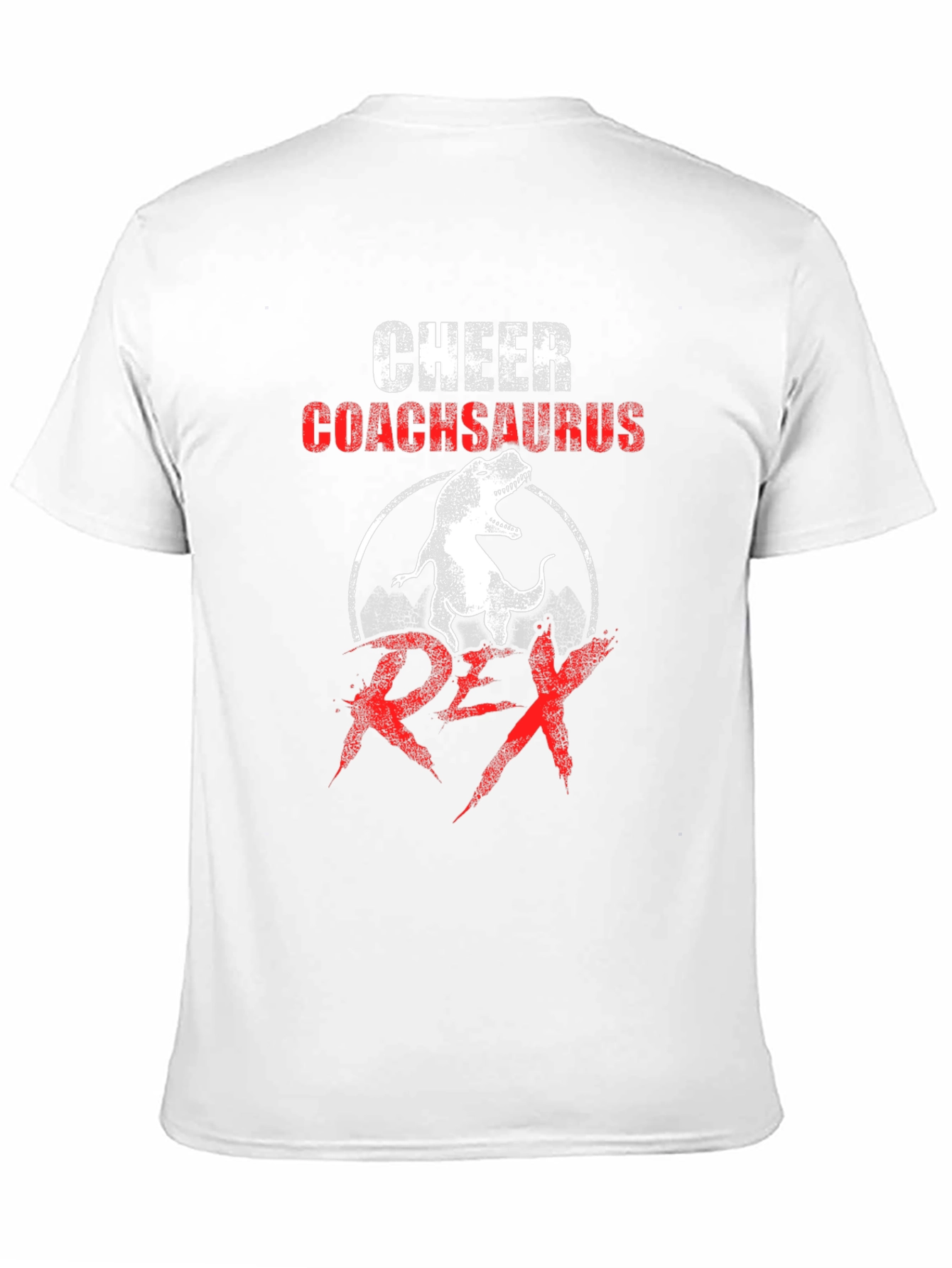Cheer Coachsaurus Rex T-Shirt - Dinosaur Graphic Tee - 11