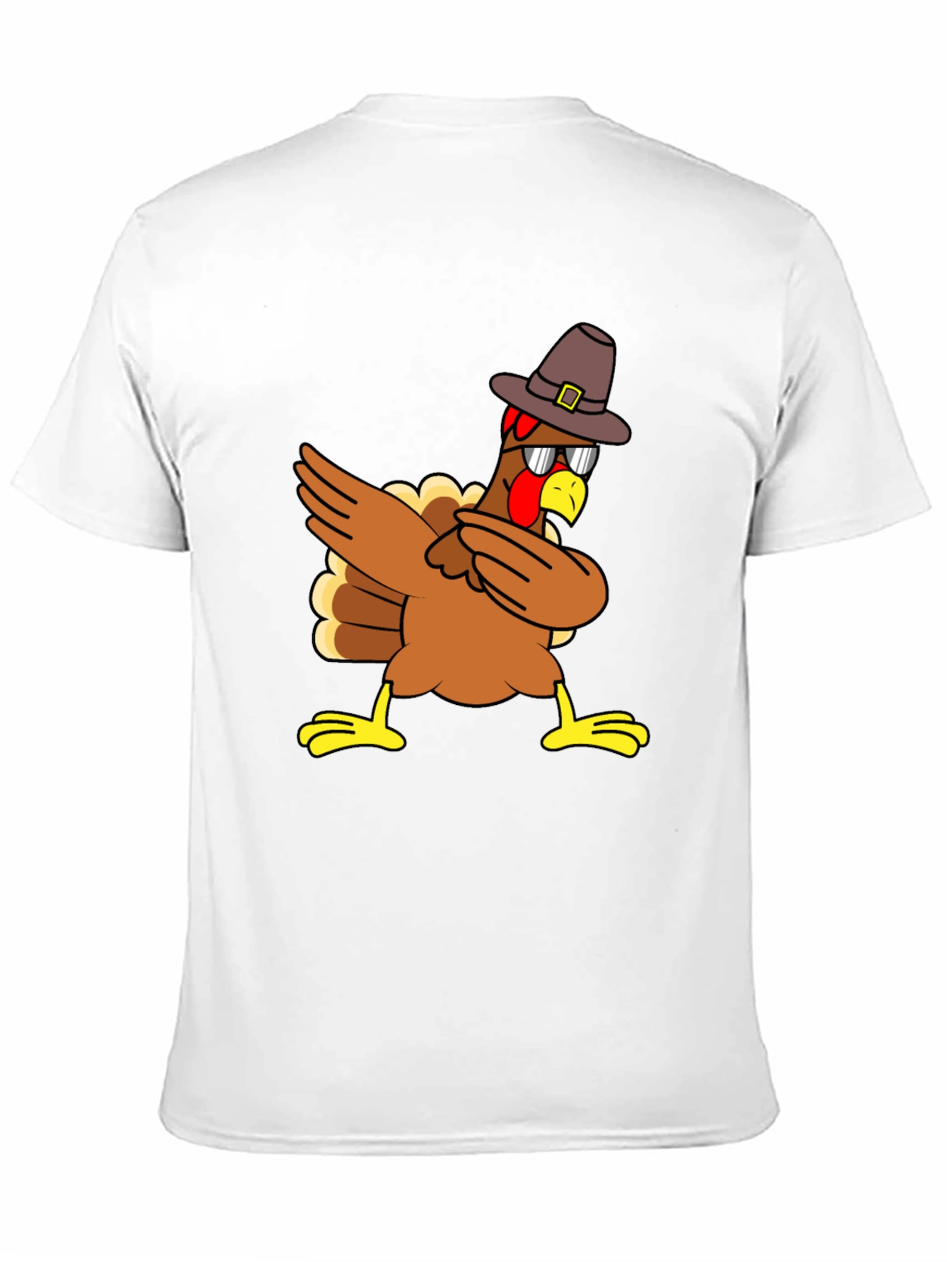 Black Dabbing Turkey Pilgrim T-Shirt view 11
