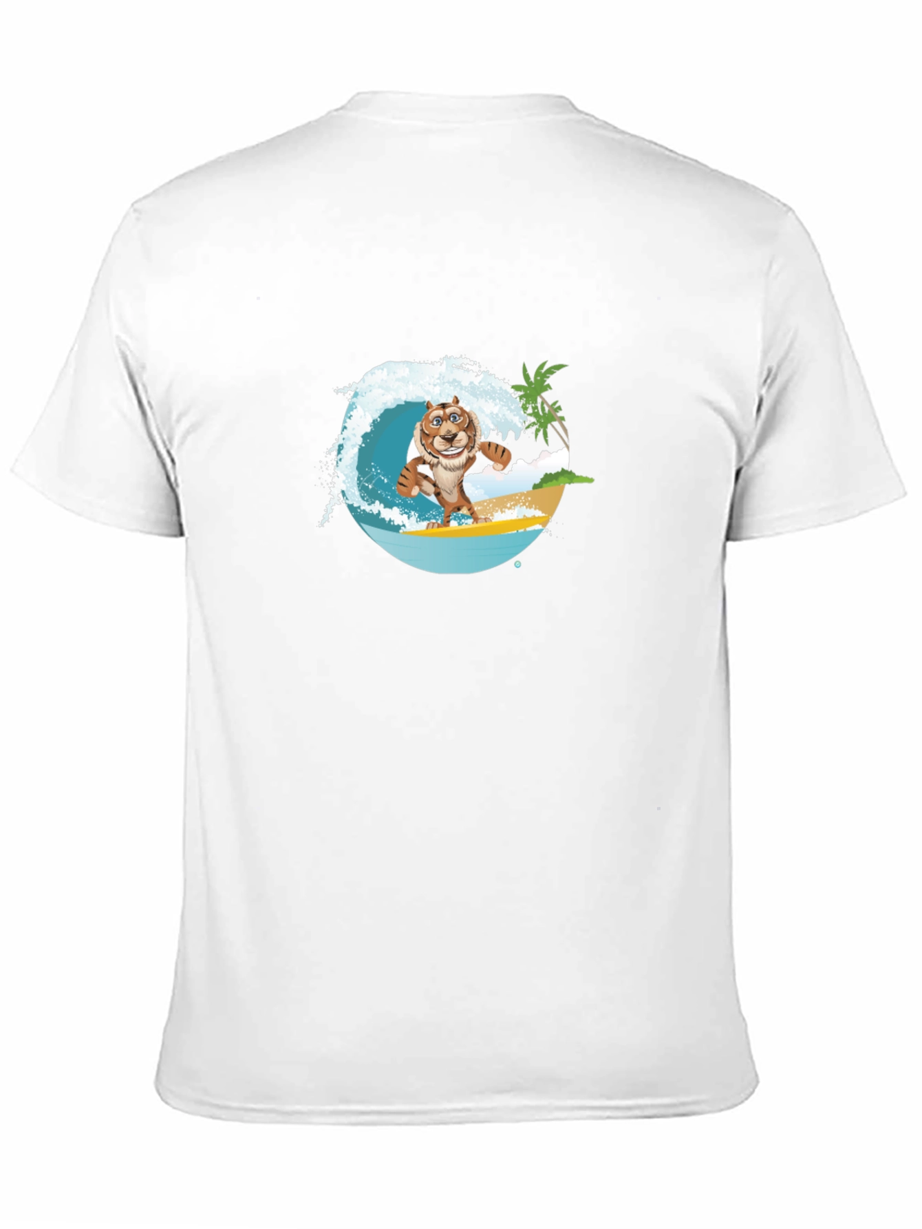 Black Surfing Tiger Graphic Tee - Black view 11