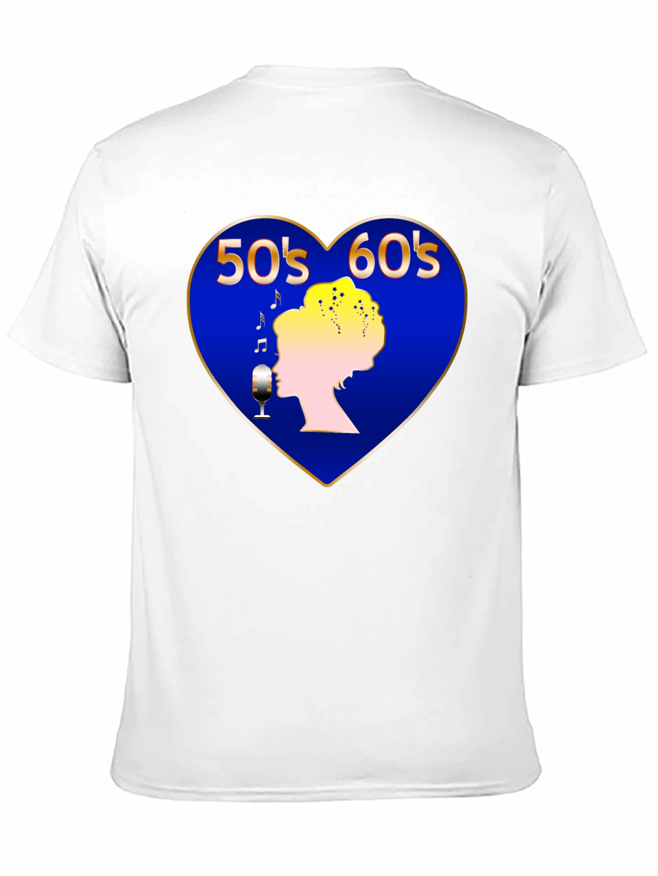 Retro 50s 60s Music Heart T-Shirt - 11