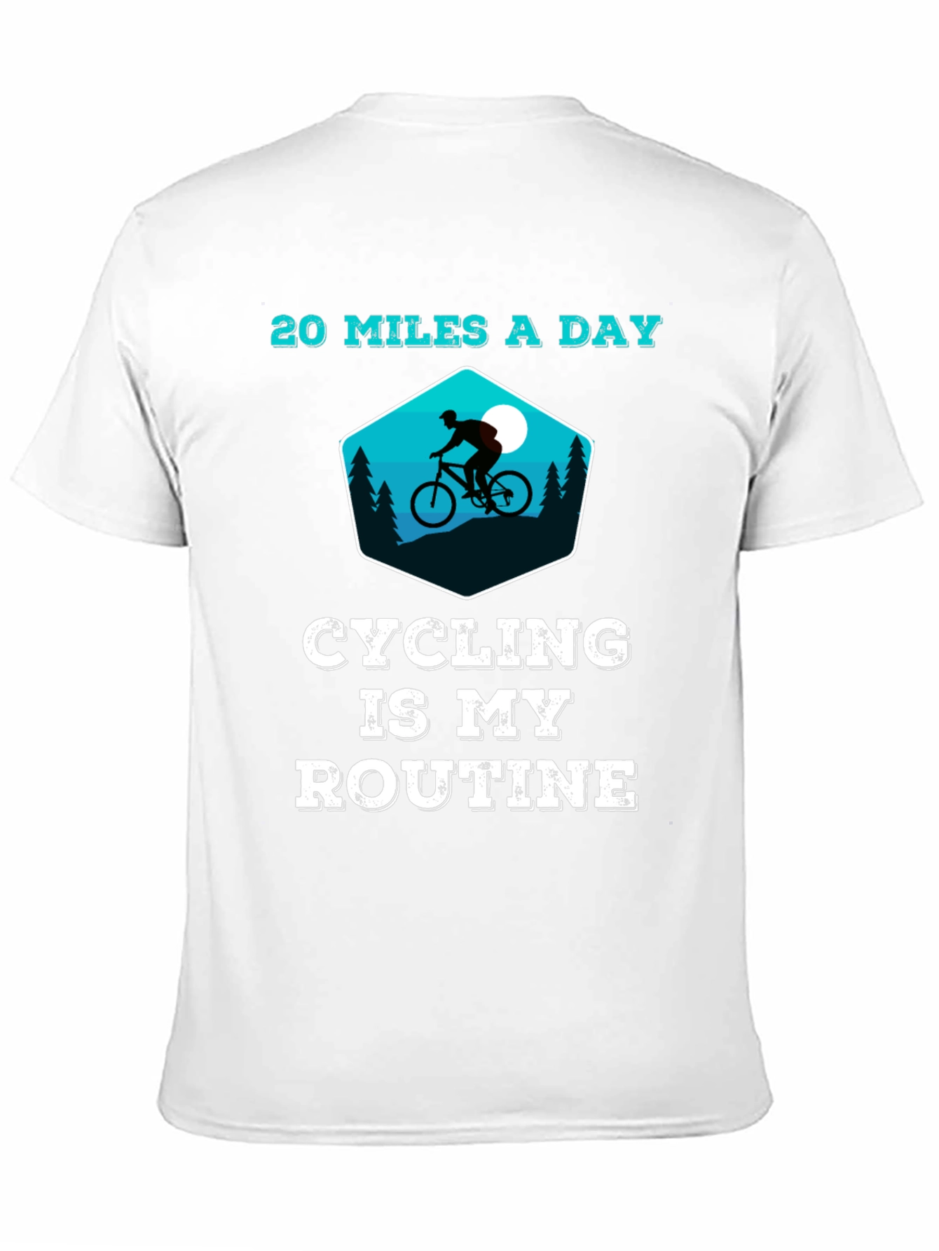 Black Cycling is My Routine - Graphic T-Shirt view 11