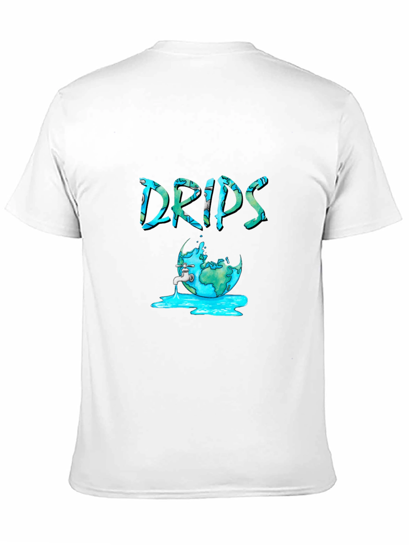 Black Drips Graphic T-Shirt - Earth Design view 11