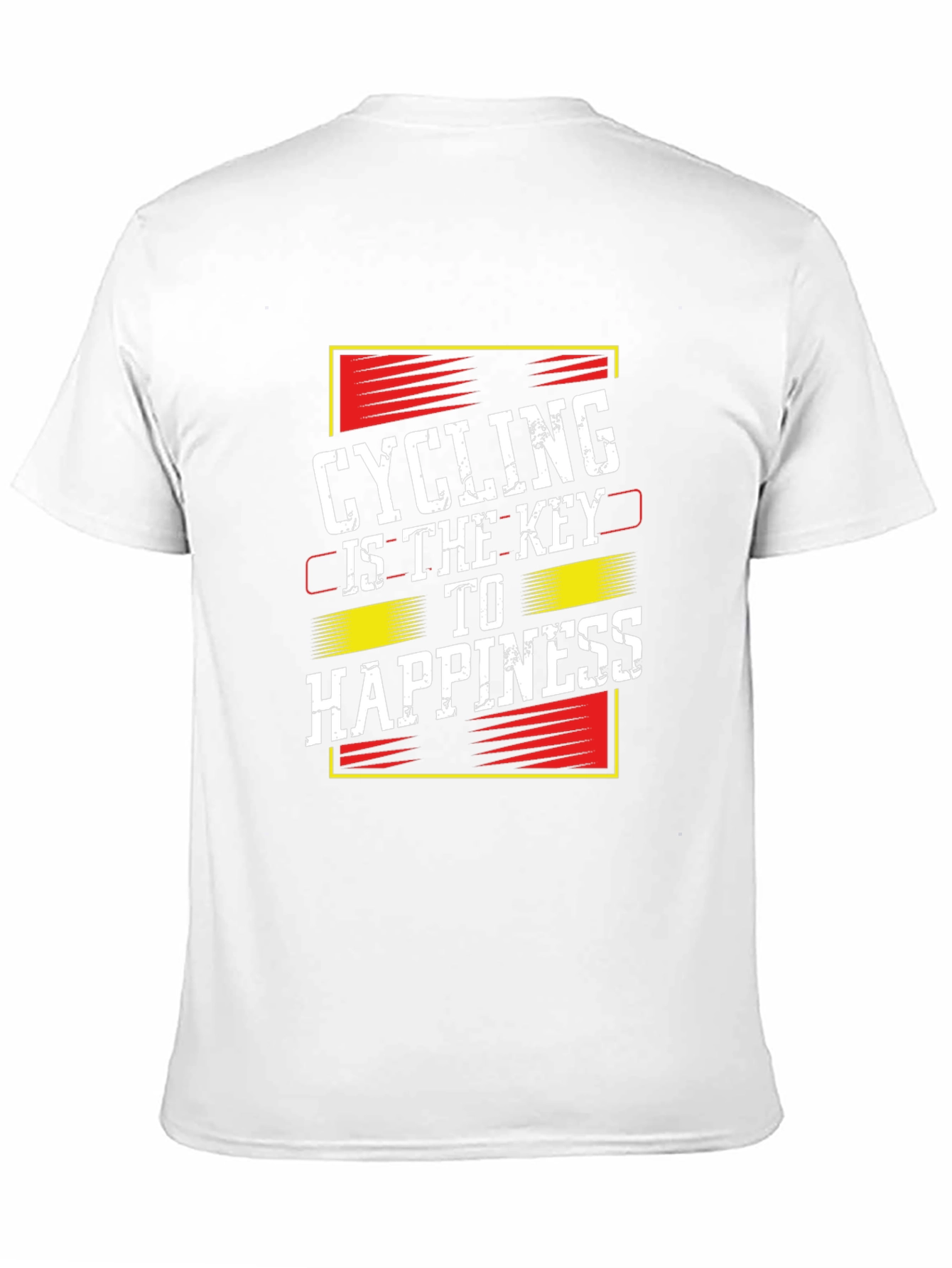 Black Cycling is the Key to Happiness Black Graphic T-Shirt view 11