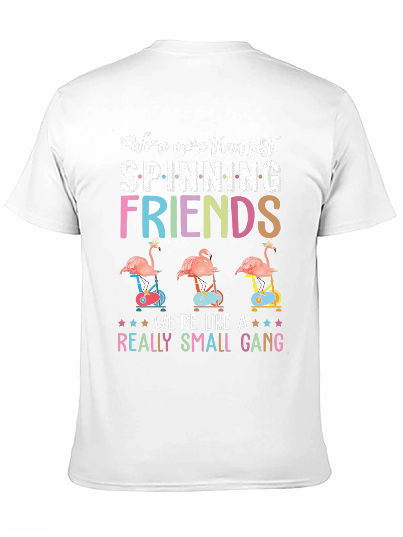Black Spinning Flamingo Friends T-Shirt view 11