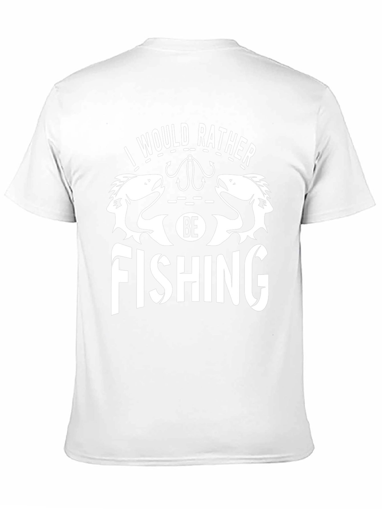 Black Fishing T-Shirt - I Would Rather Be Fishing view 11