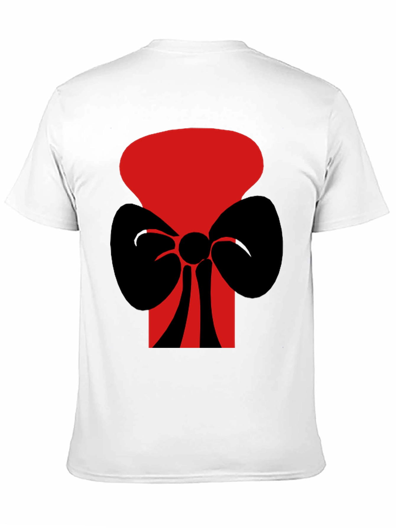 Black Bold Graphic Tee: Red Top Hat with Black Bow Tie view 11