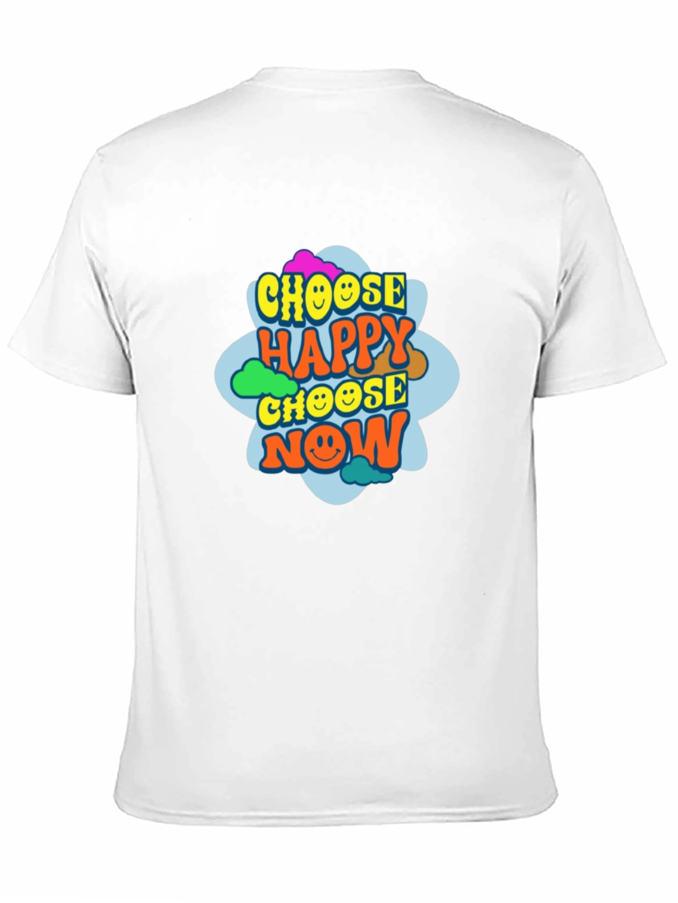 Black Choose Happy Now Graphic Tee view 11