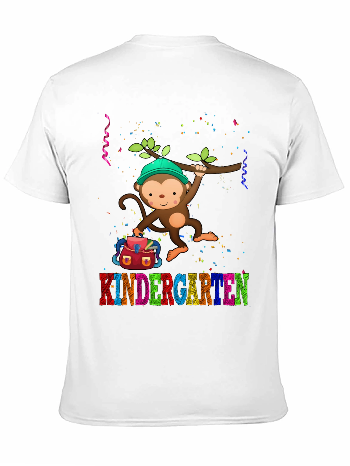 Black Kindergarten Monkey T-Shirt - Back to School view 11