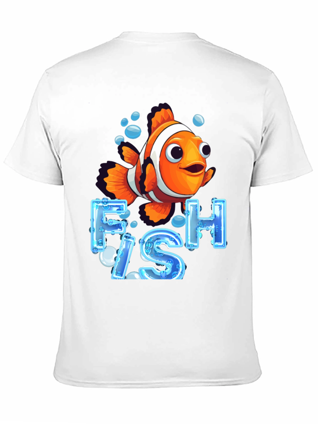 Black Clownfish Graphic T-Shirt - Ocean Life Design view 11