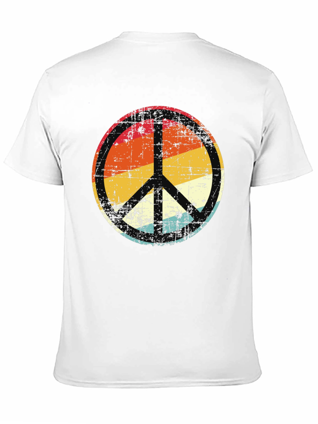 Black Retro Peace Sign Graphic Tee - Vintage Style view 11