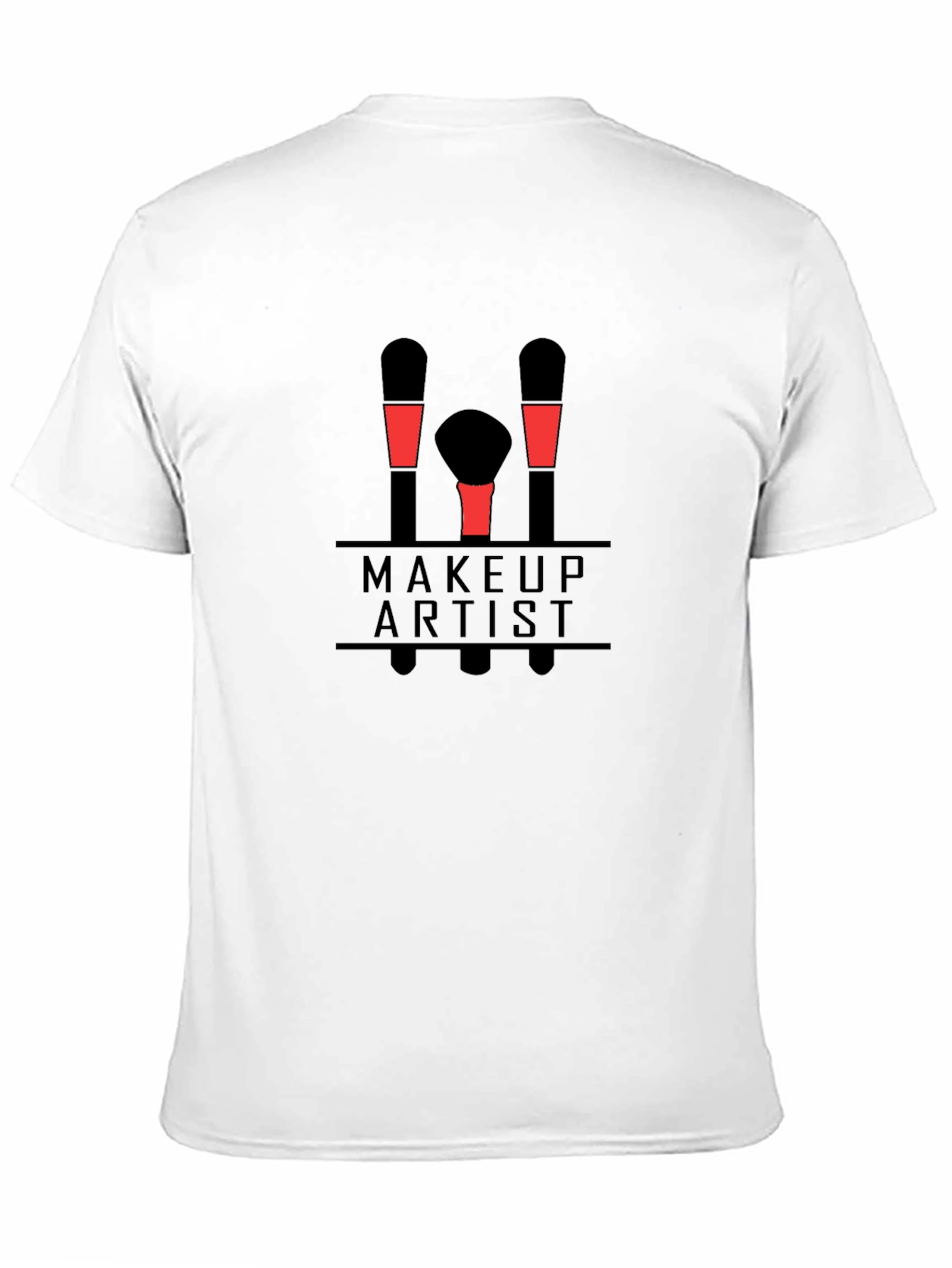 Black Makeup Artist Graphic T-Shirt - Unisex Black Tee view 11
