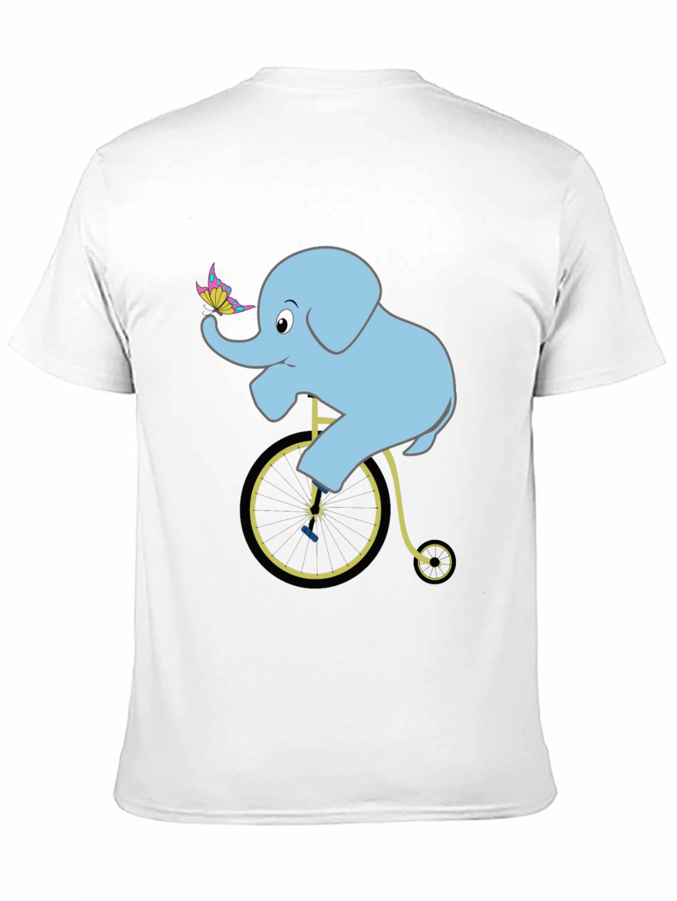 Black Elephant on Bicycle T-Shirt: Fun Graphic Tee view 11