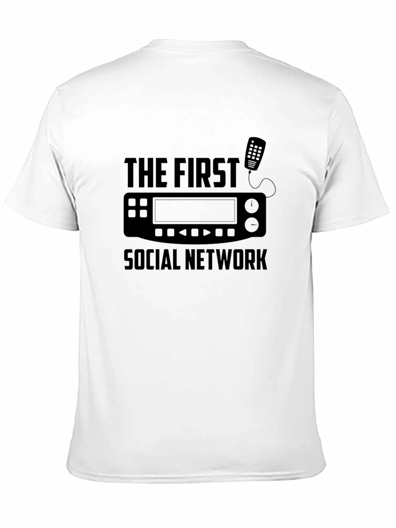 Black The First Social Network T-Shirt - CB Radio Inspired view 11