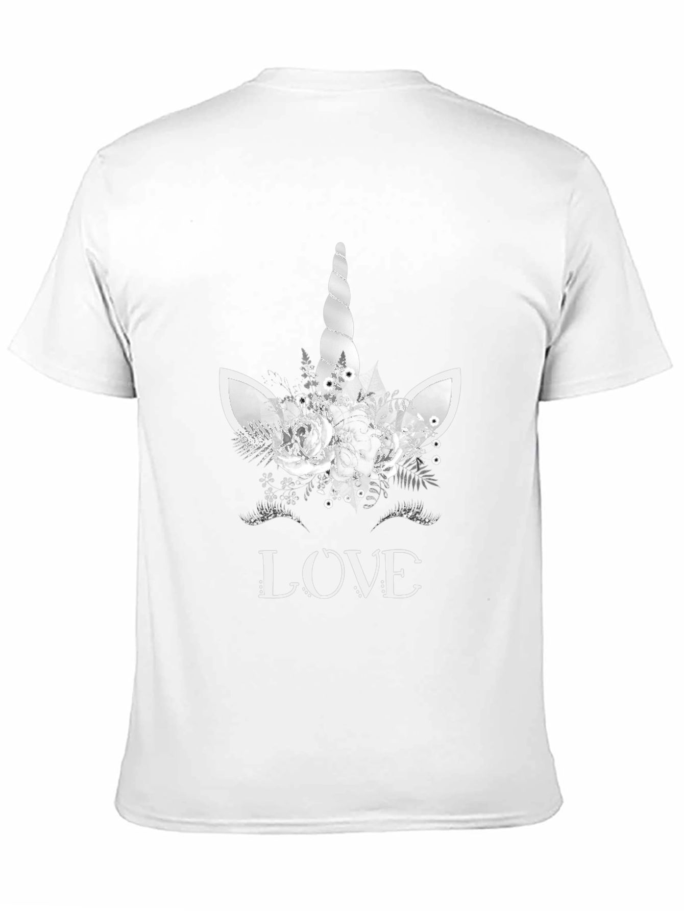 Black Unicorn Love Graphic Tee - Black Cotton T-Shirt view 11