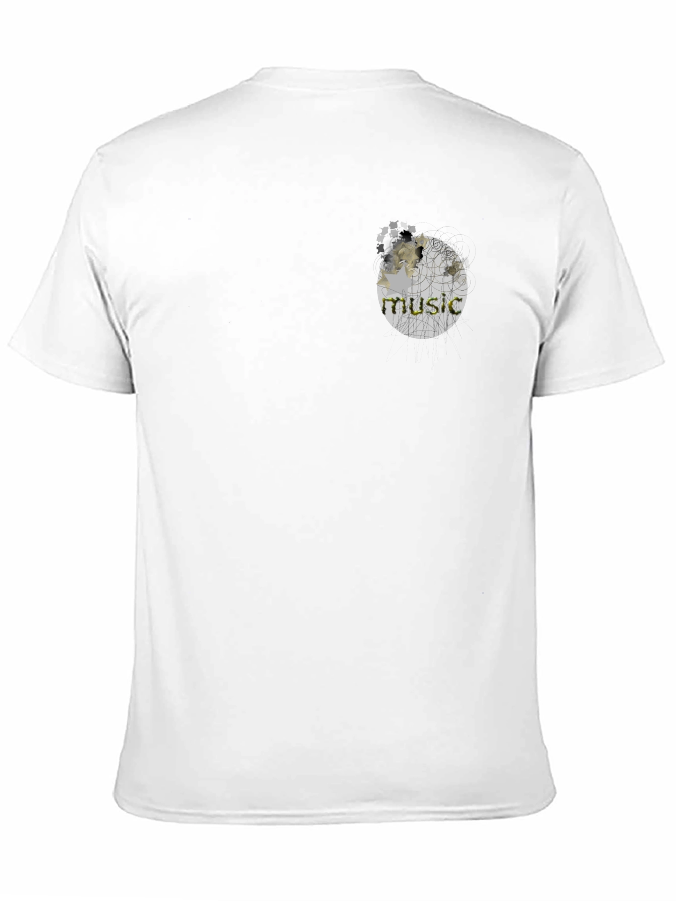 Black Music Sphere Graphic Black T-Shirt view 11