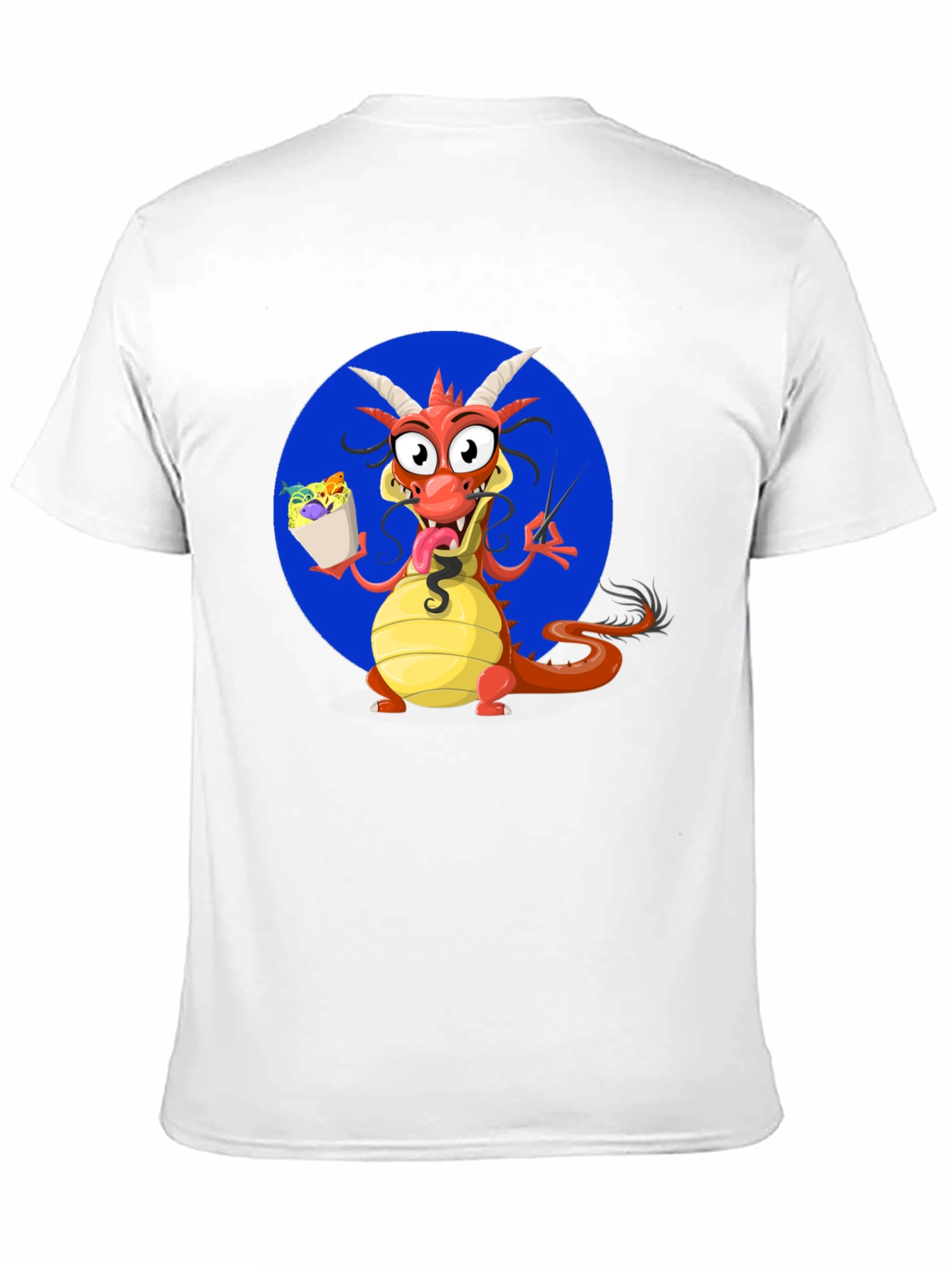 Black Dragon Eating Noodles Graphic T-Shirt view 11