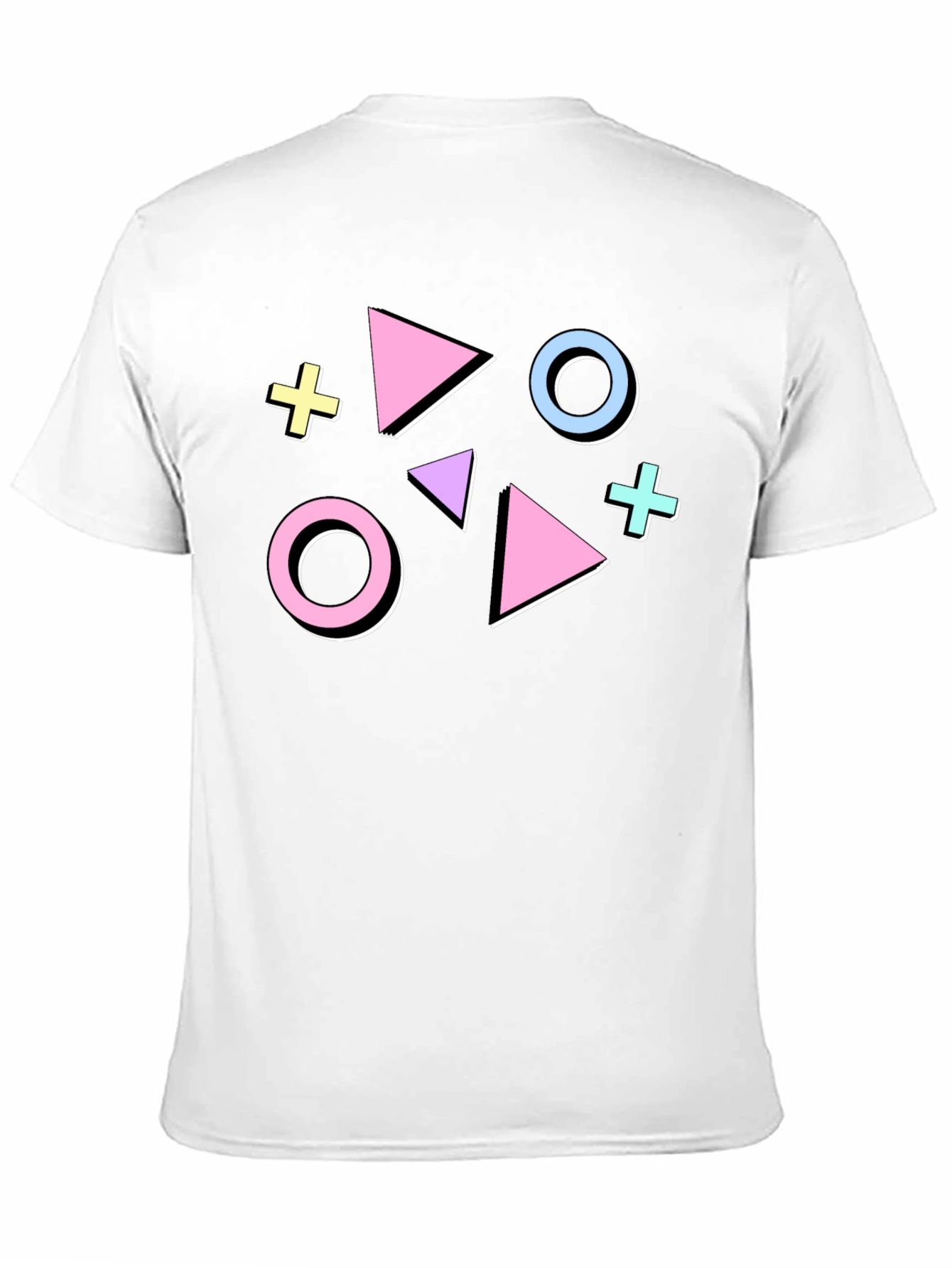 Black Retro 90s Geometric Graphic Tee - Funky Style view 11