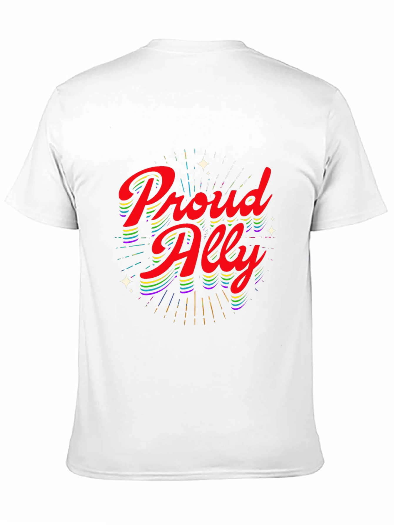 Black Proud Ally T-Shirt - LGBTQ+ Pride view 11