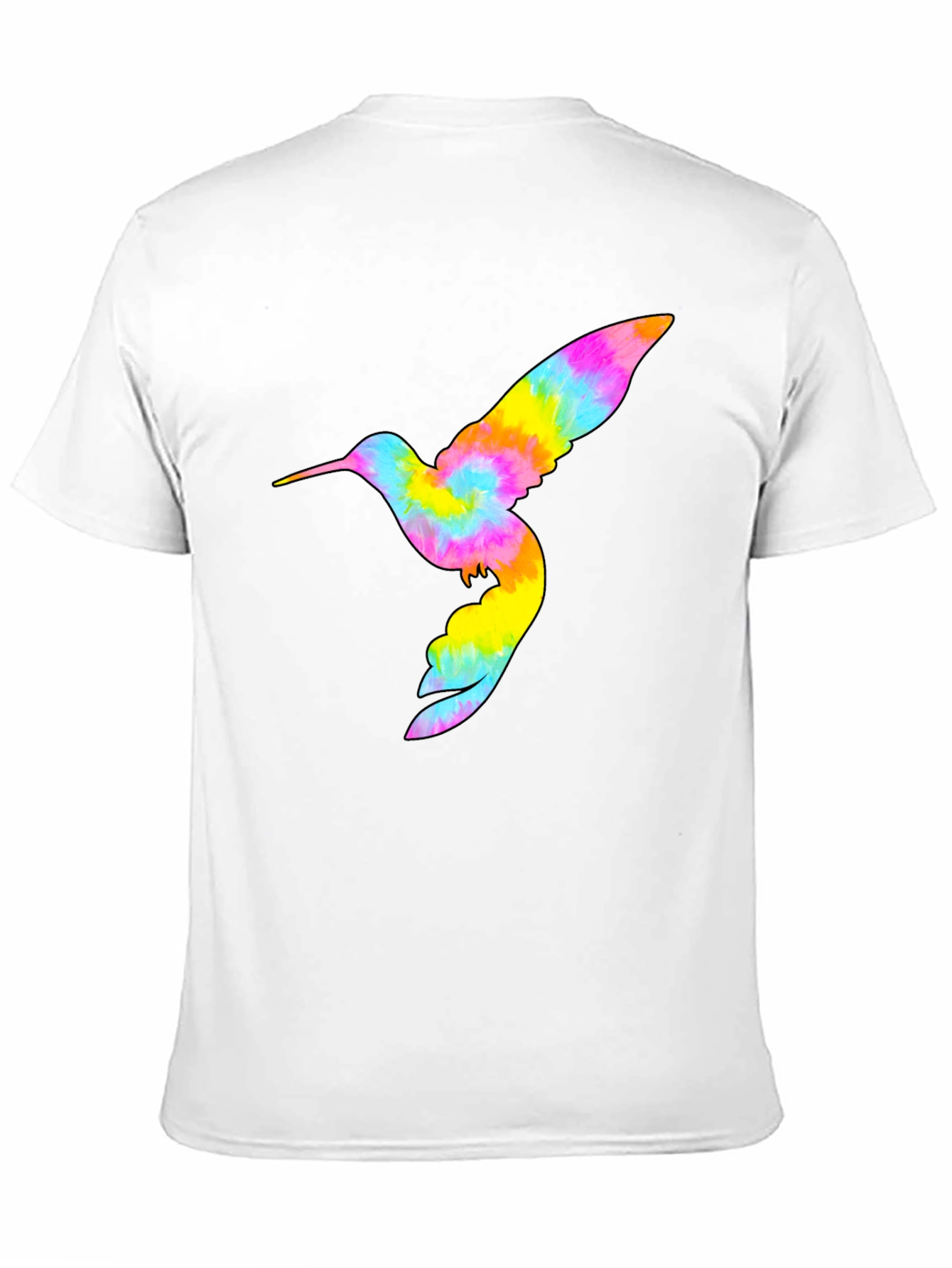 Black Tie Dye Hummingbird Graphic Tee - Black view 11