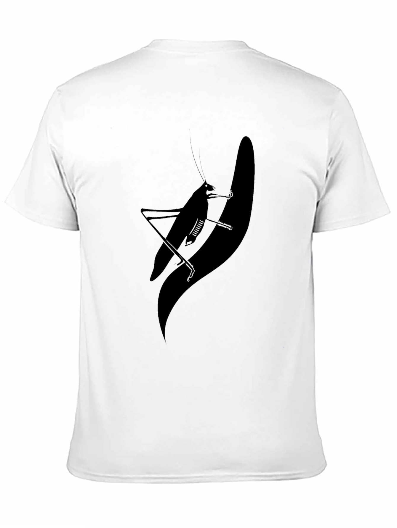 Black Silhouette Grasshopper Graphic Tee - Black view 11