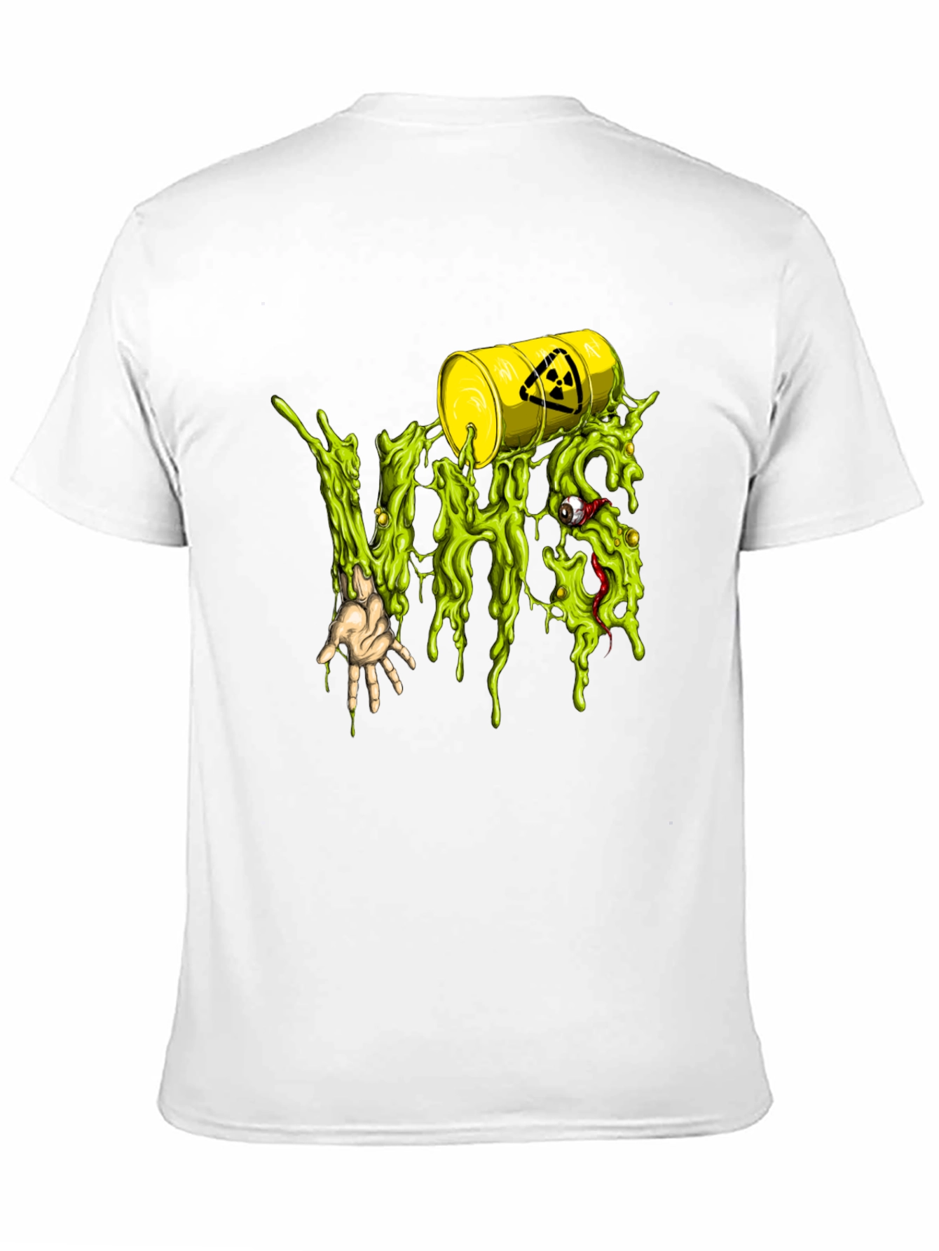 Black Radioactive Slime Graphic Black T-Shirt view 11