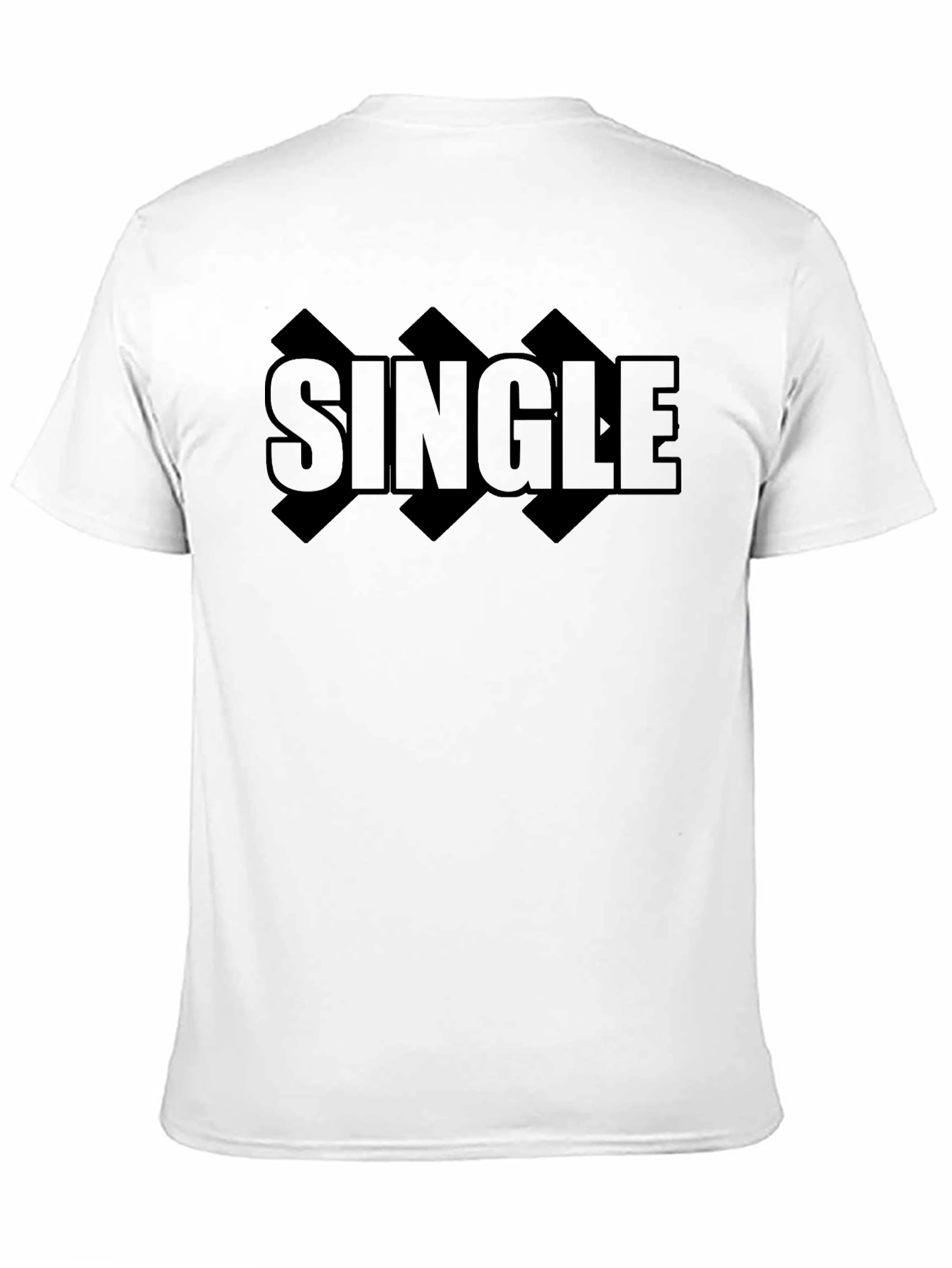 Black Single Graphic T-Shirt - Men's Casual Tee view 11