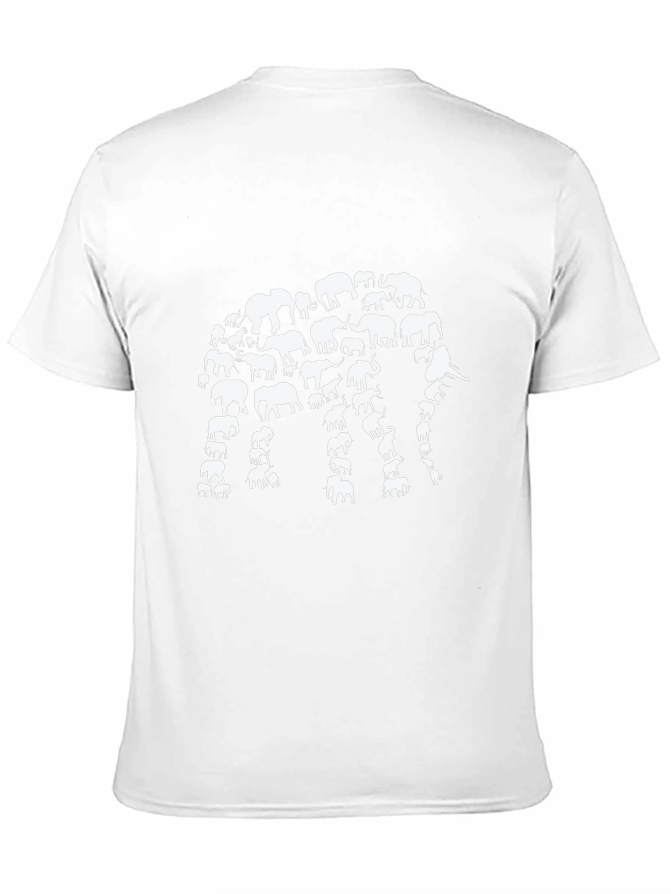 Black Elephant Silhouette T-Shirt - Black view 11