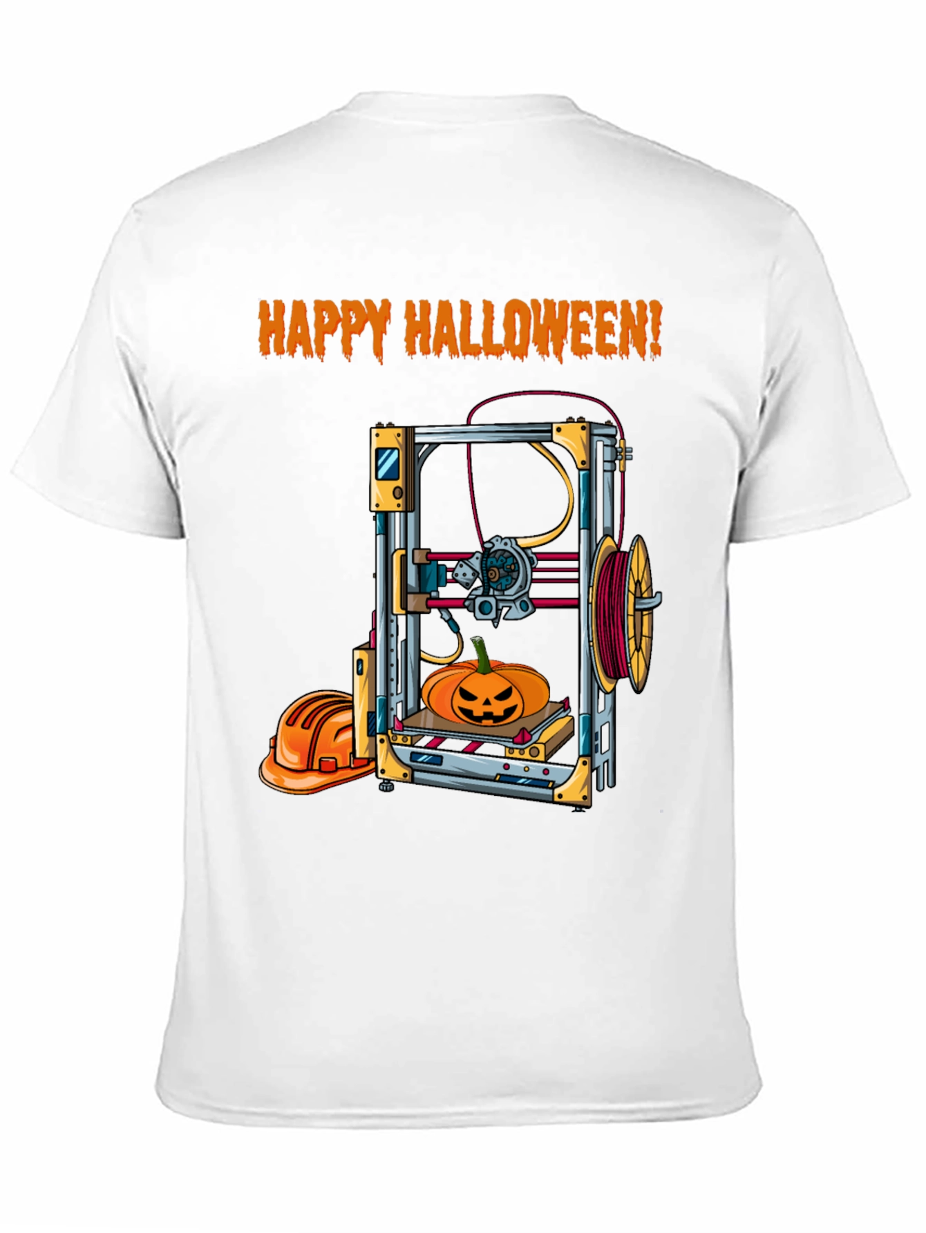 Black Happy Halloween 3D Printing T-Shirt view 11