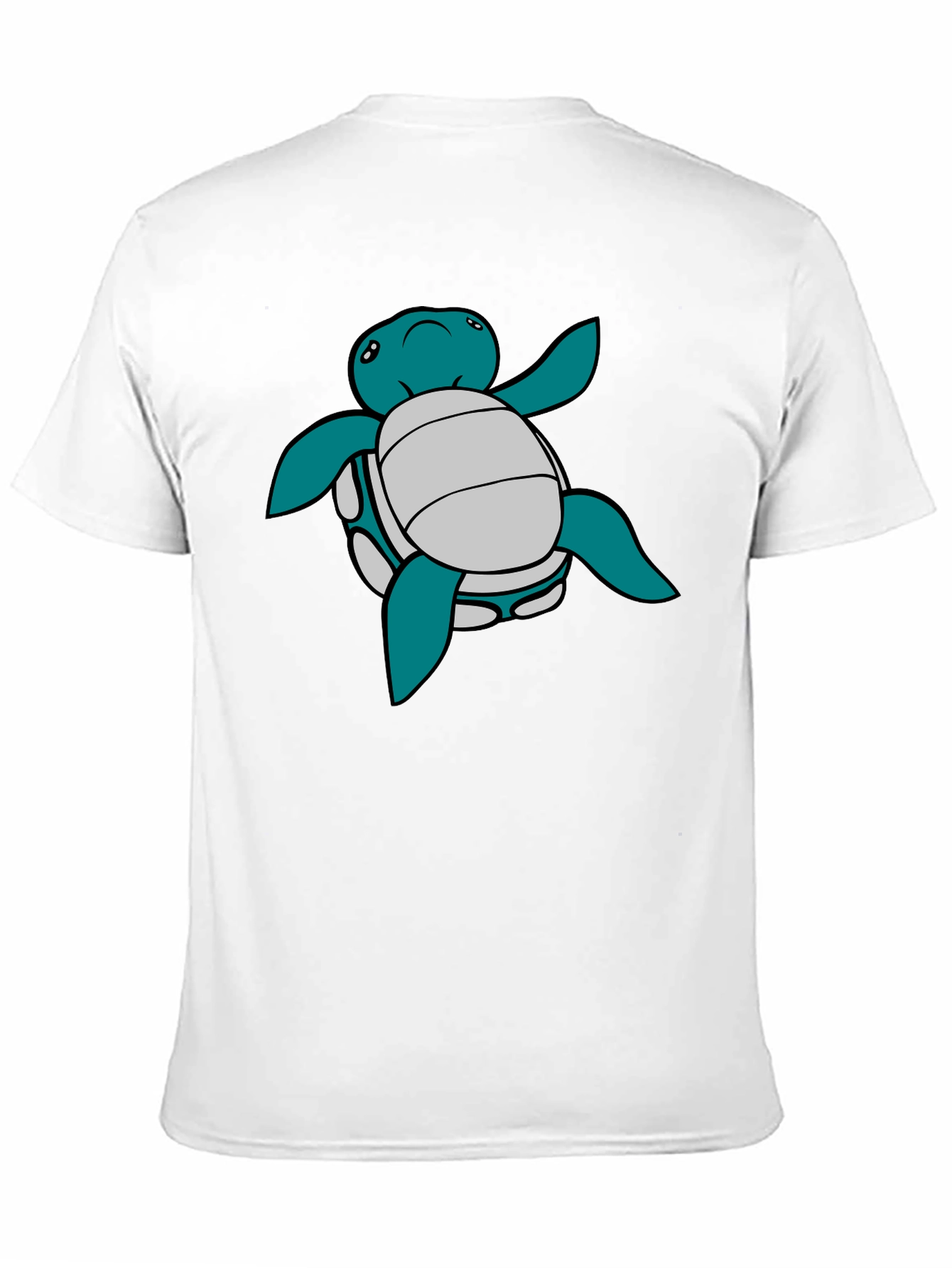 Black Cartoon Turtle Graphic Tee - Black T-Shirt view 11