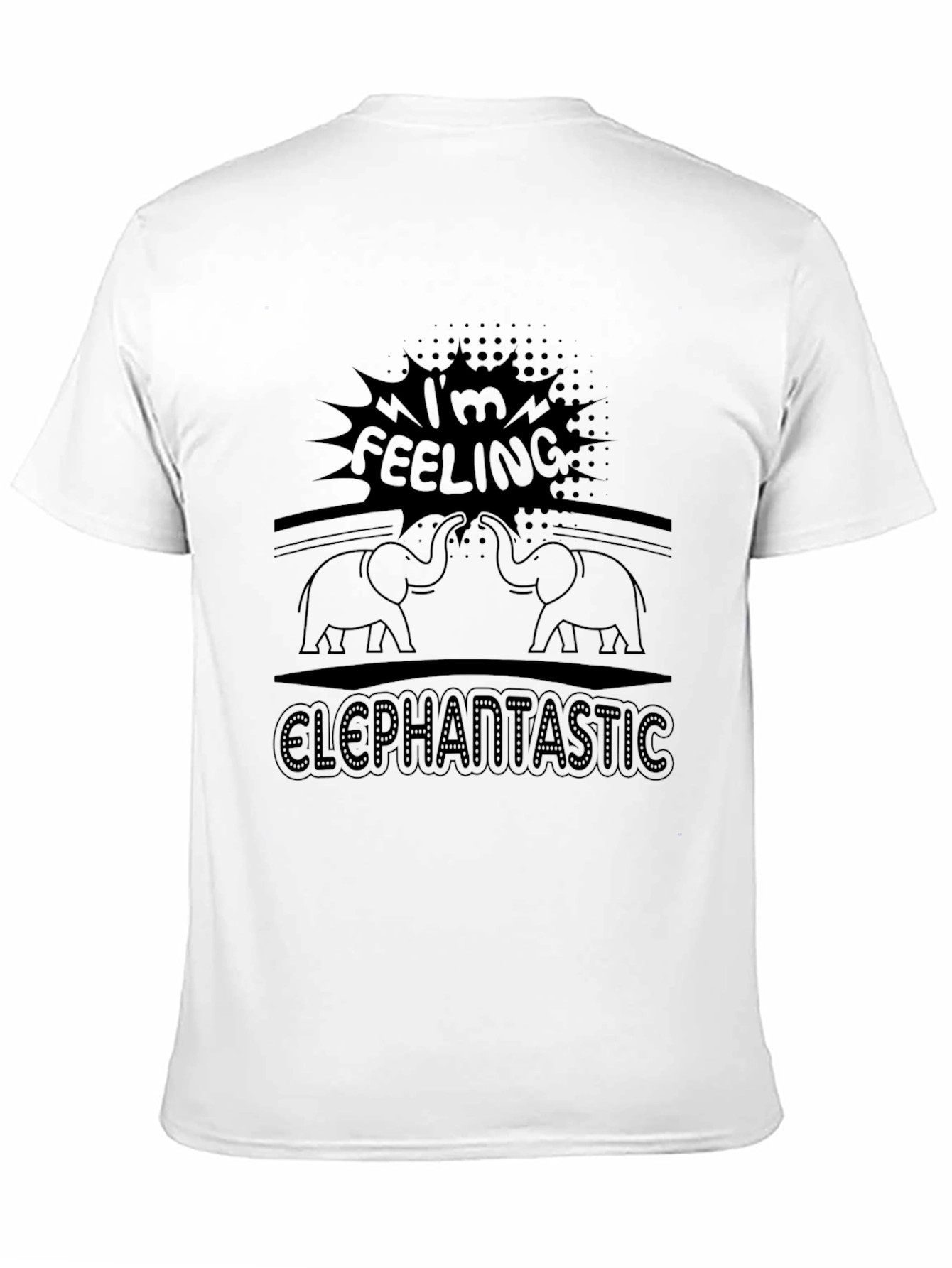 Black I'm Feeling Elephantastic Black Graphic Tee view 11