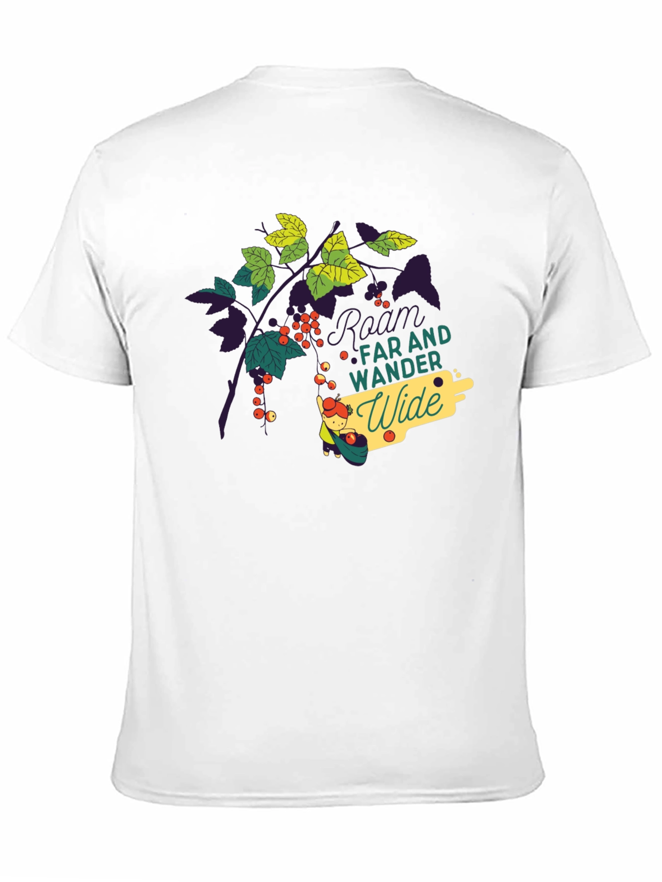 Black Nature-Inspired Black Graphic Tee view 11