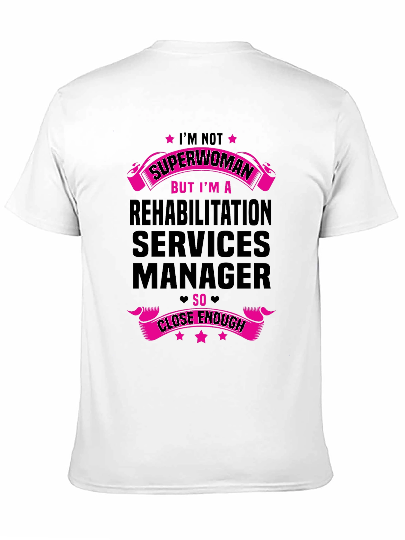 Black Rehabilitation Services Manager Graphic T-Shirt view 11
