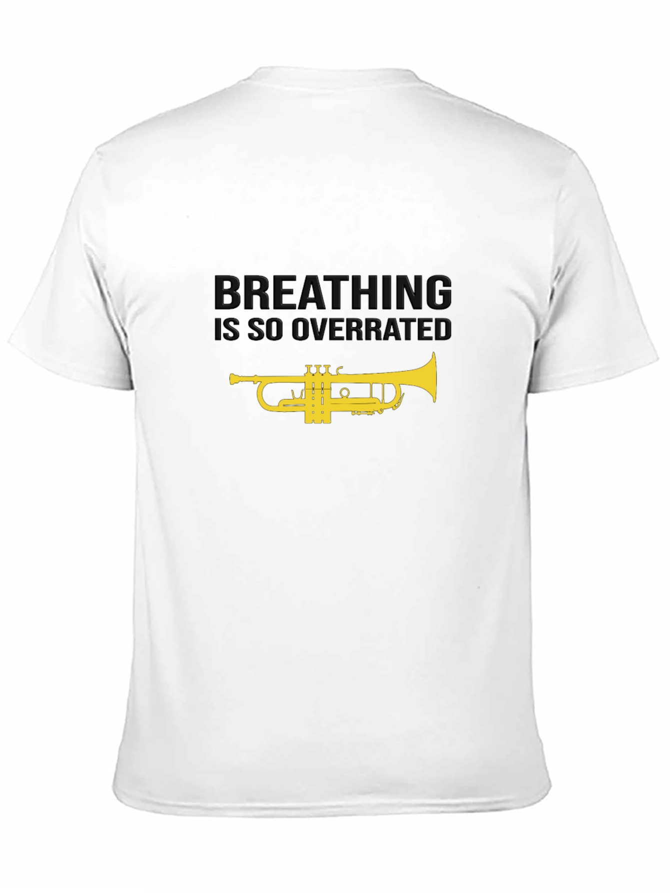 Black Breathing is Overrated Trumpet T-Shirt view 11