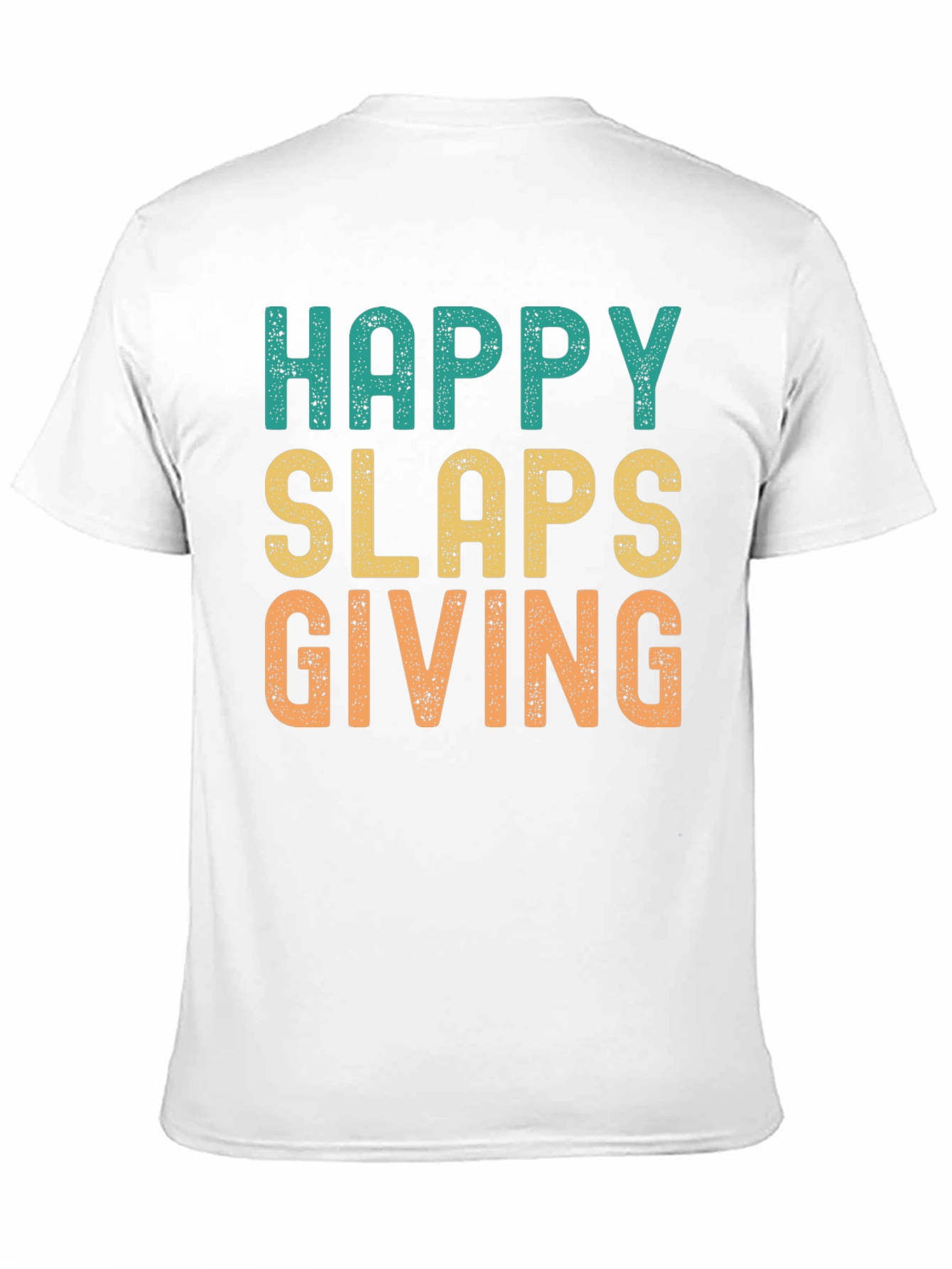 Black Happy Slaps Giving T-Shirt - Novelty Graphic Tee view 11