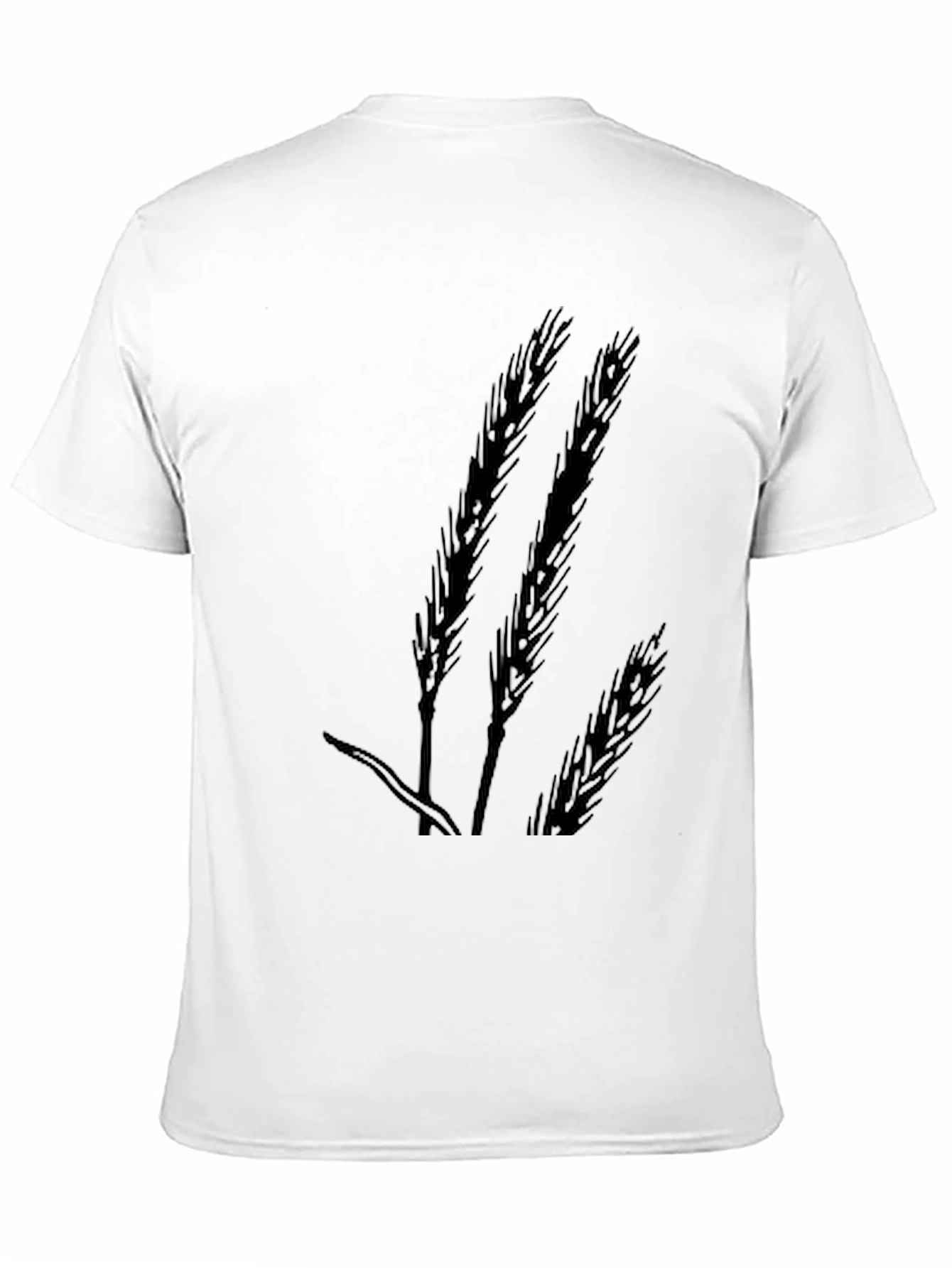 Black Wheat Silhouette Black T-Shirt view 11