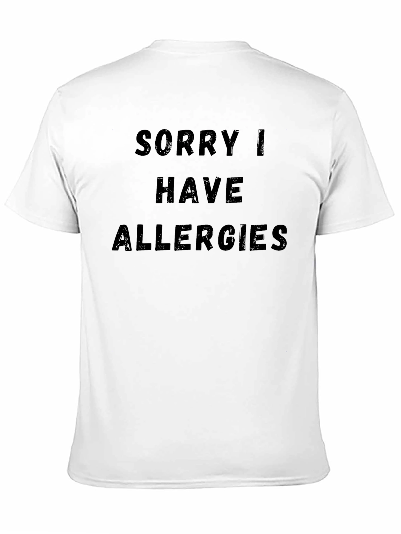 Black Funny Allergy T-Shirt - Novelty Graphic Tee view 11