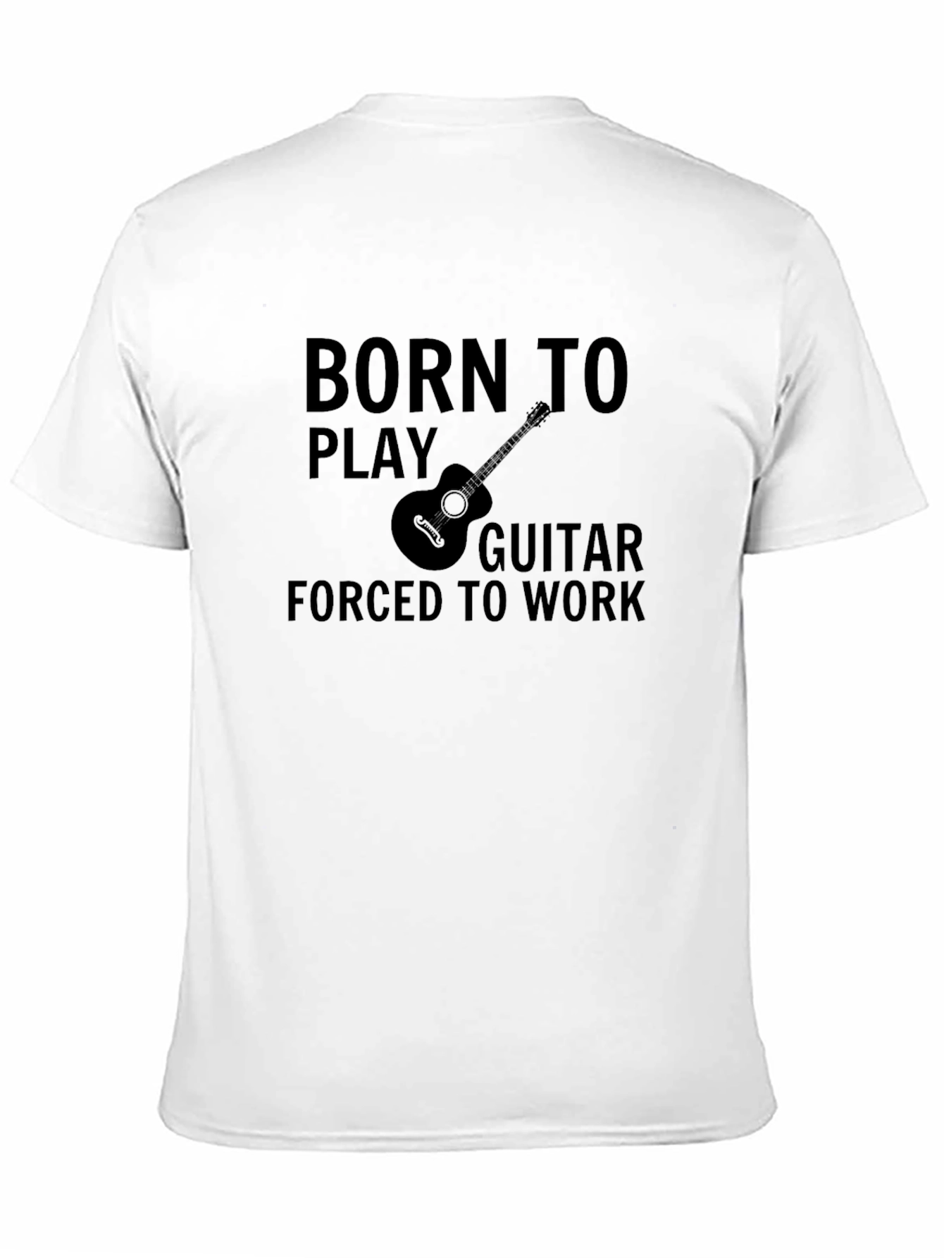 Black Born to Play Guitar Black Graphic Tee view 11