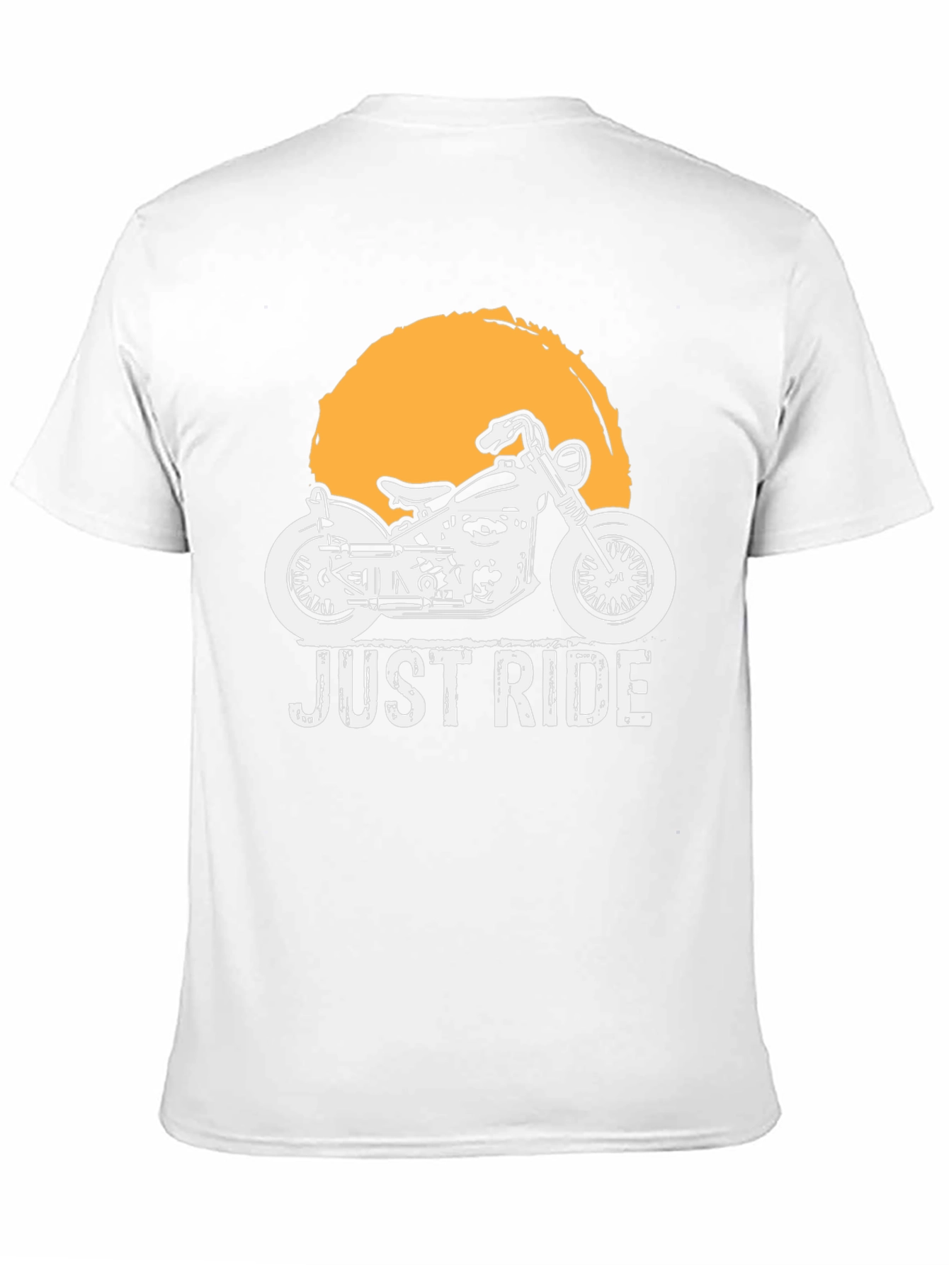 Black Just Ride Motorcycle Graphic T-Shirt view 11