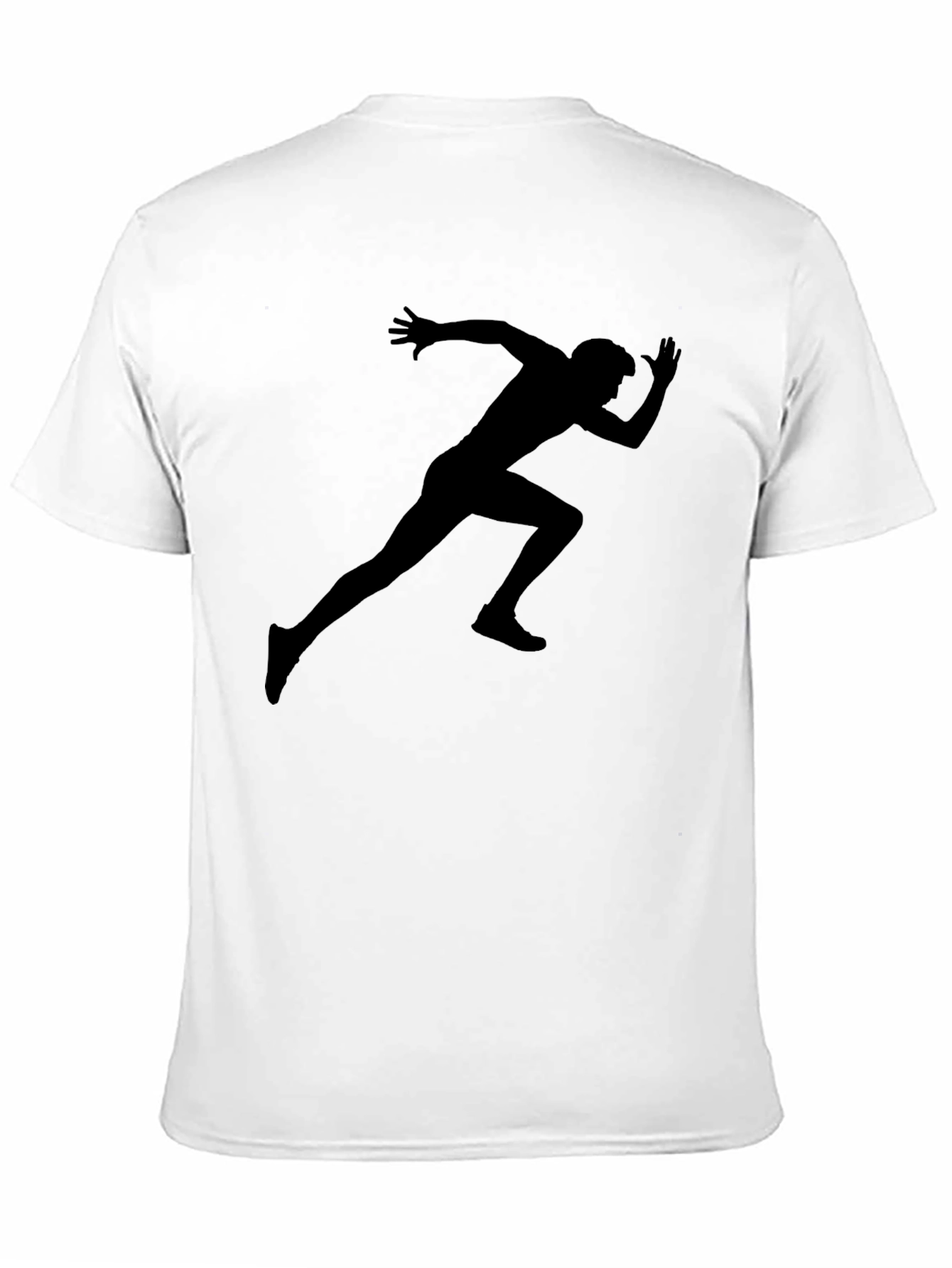 Black Men's Running Silhouette Graphic Tee - Black view 11