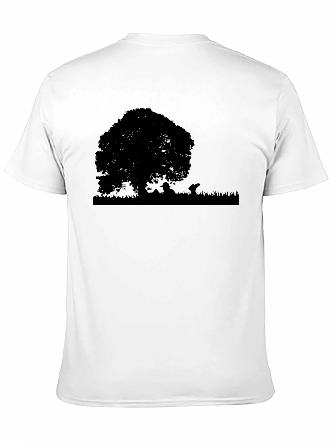 Black Silhouette Tree Graphic Tee - Black view 11