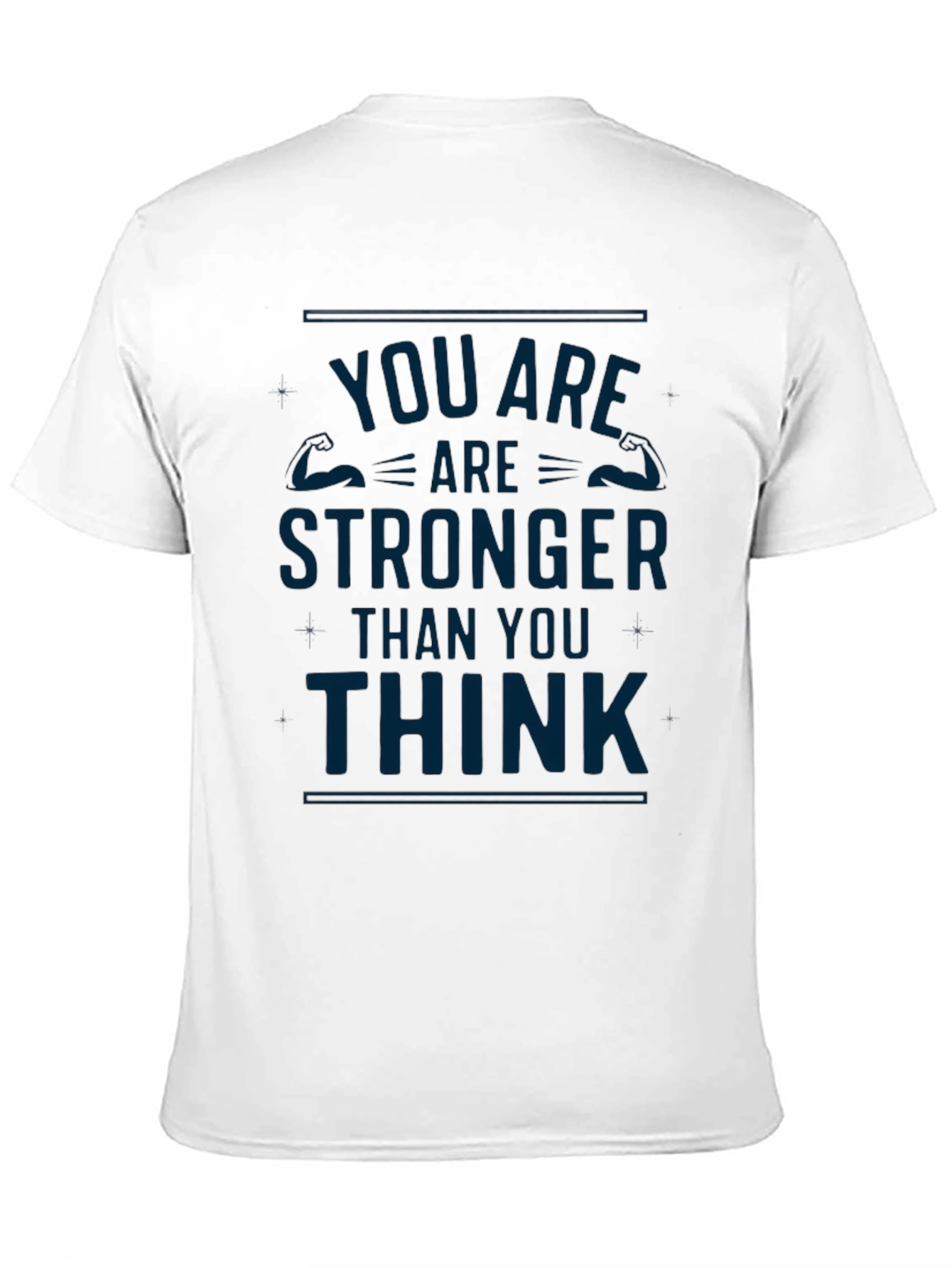Black Motivational 'You Are Stronger Than You Think' Black T-Shirt view 11