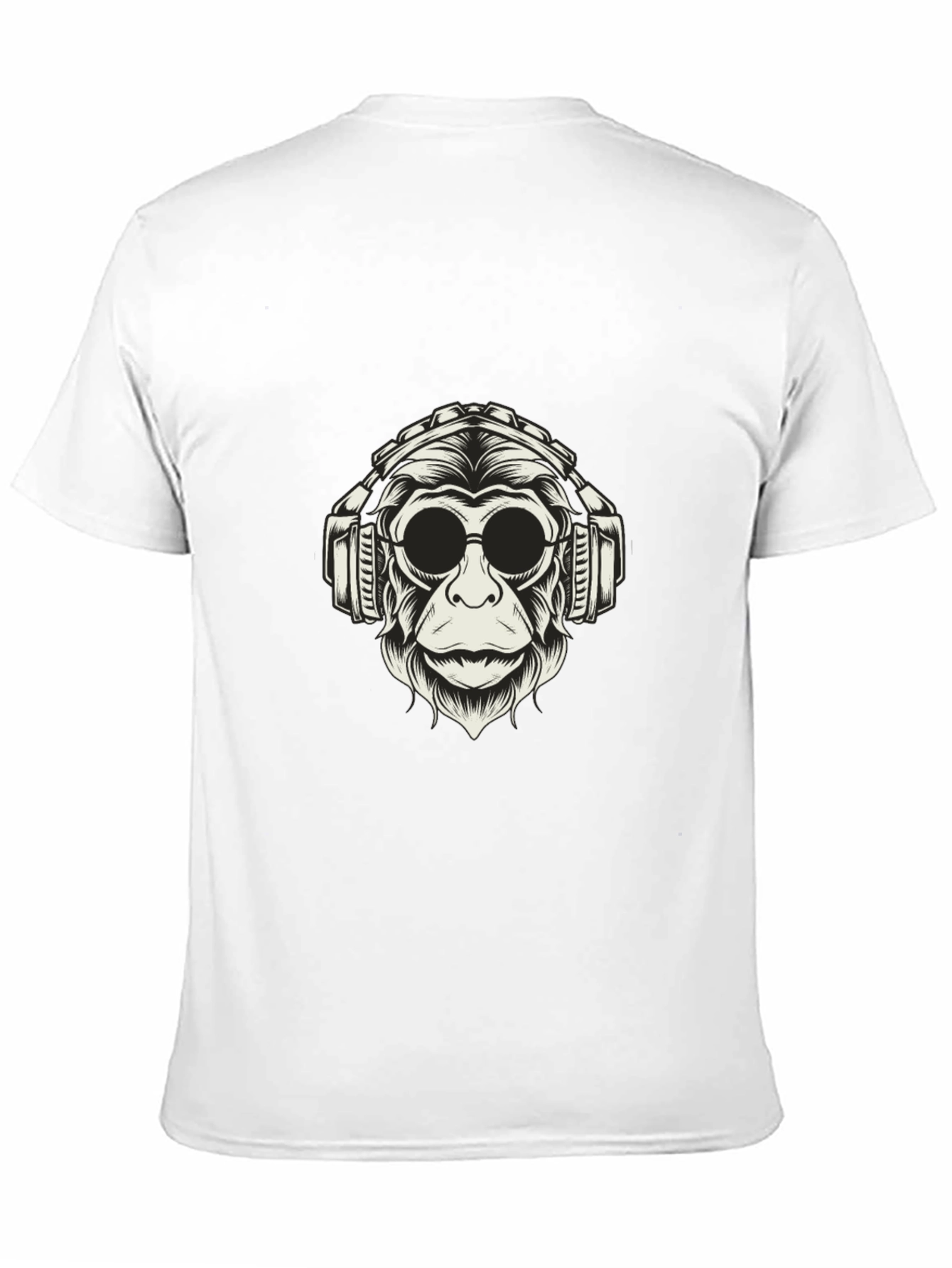 Black Cool Monkey Graphic Tee - Black Cotton Shirt view 11