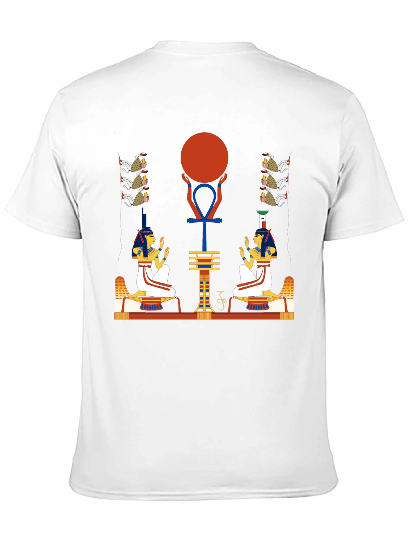 Black Egyptian Design Graphic T-Shirt view 11
