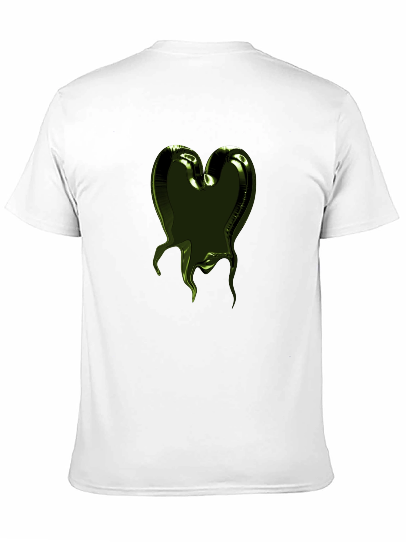 Black Olive Green Heart Balloon Graphic Tee - Men's view 11