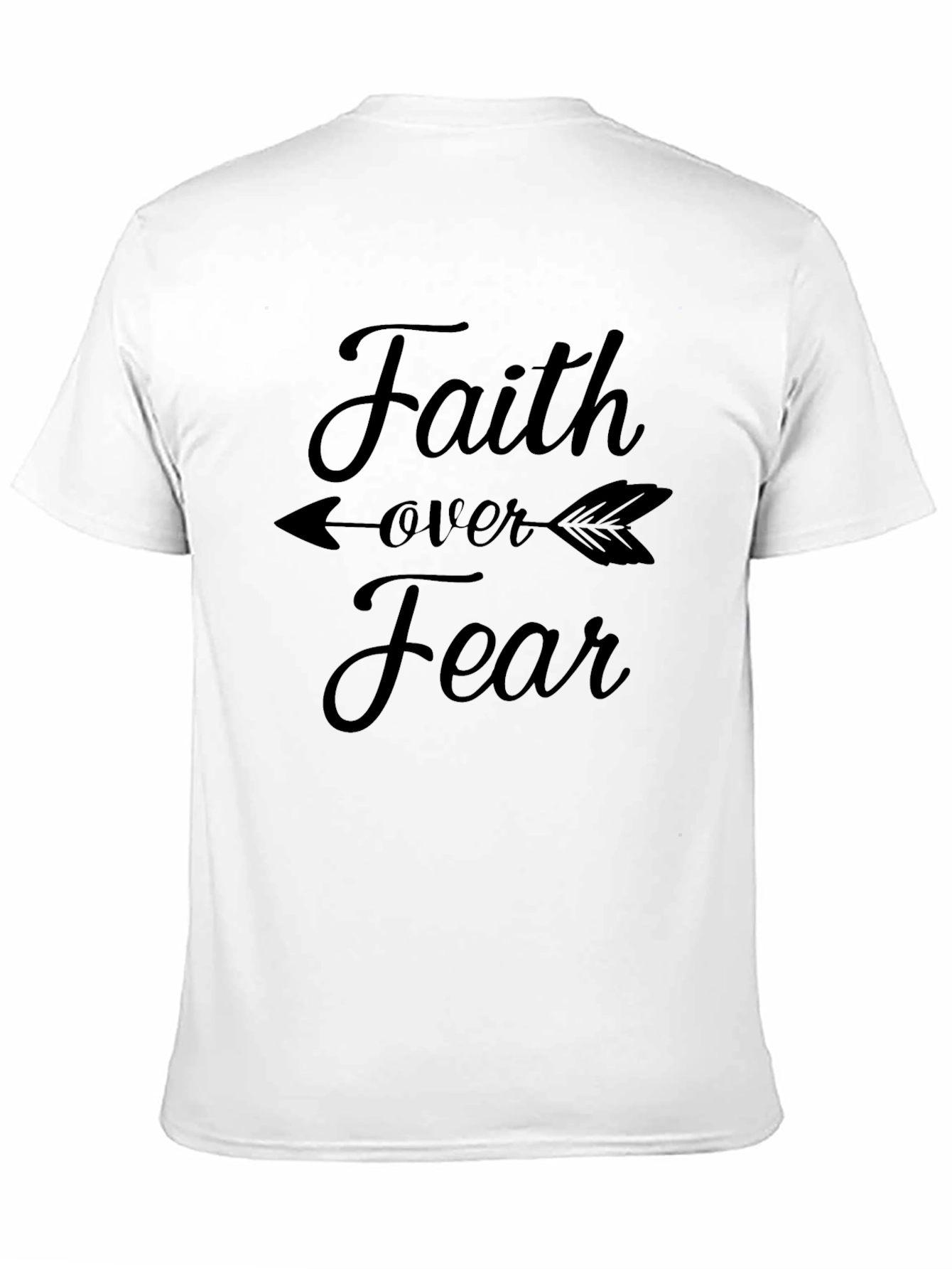 Black Faith Over Fear Graphic Tee - Inspirational Black T-Shirt view 11